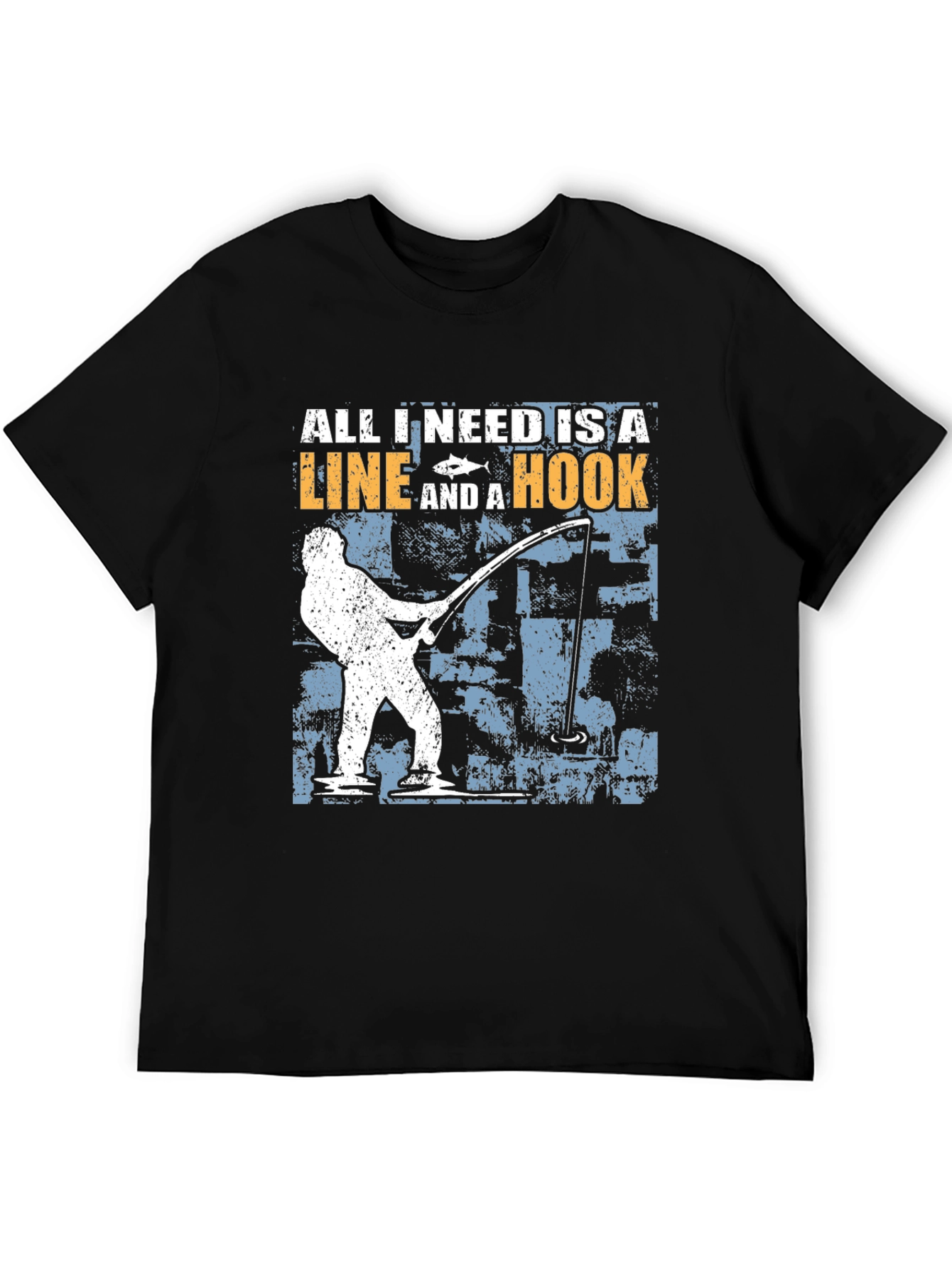 Fishing Line and Hook Graphic Tee