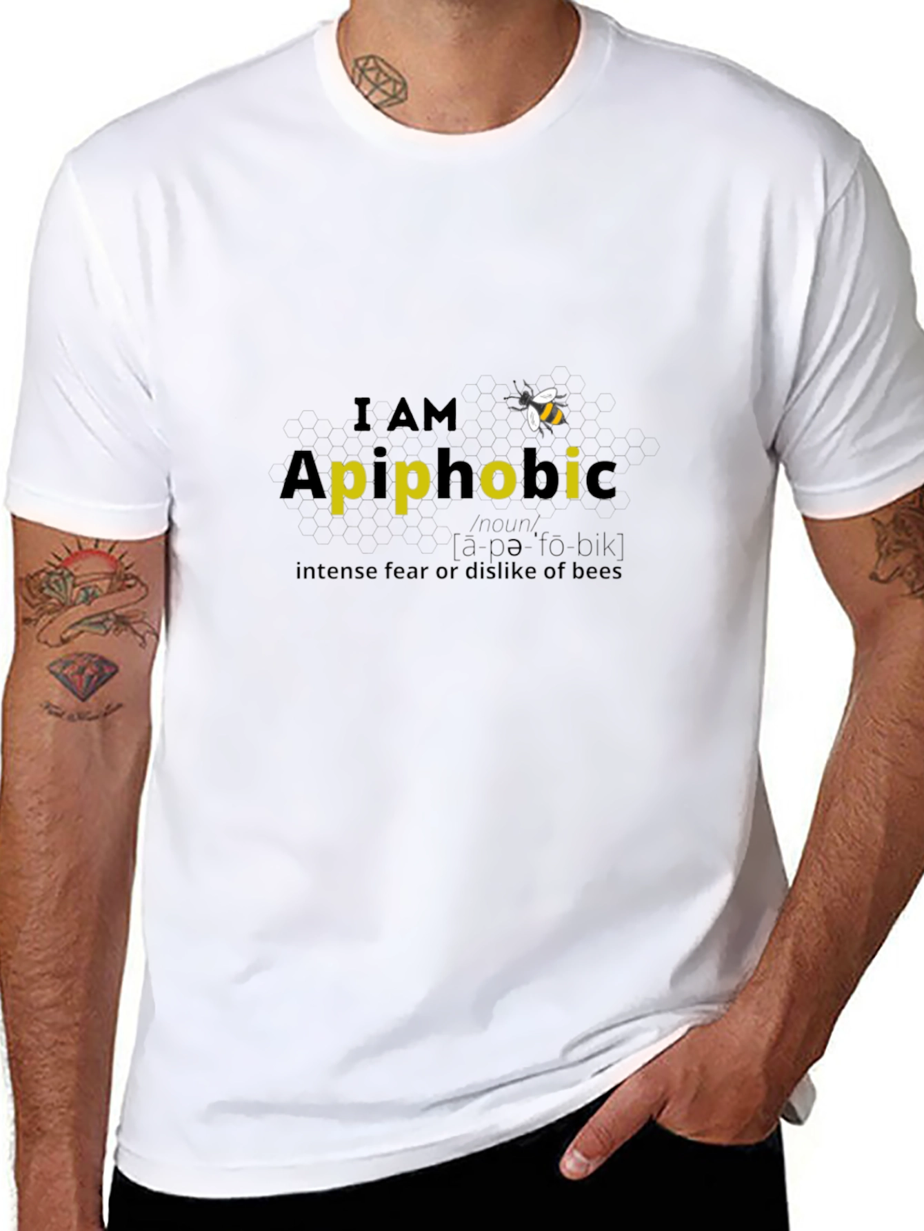 I AM Apiphobic T-Shirt - Fear of Bees