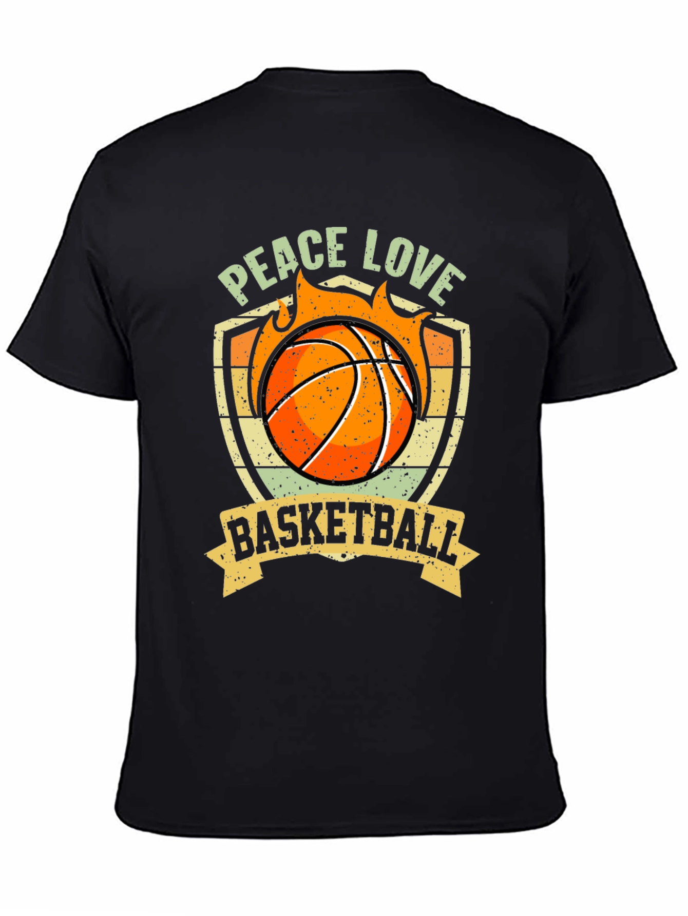 Peace Love Basketball Graphic T-Shirt