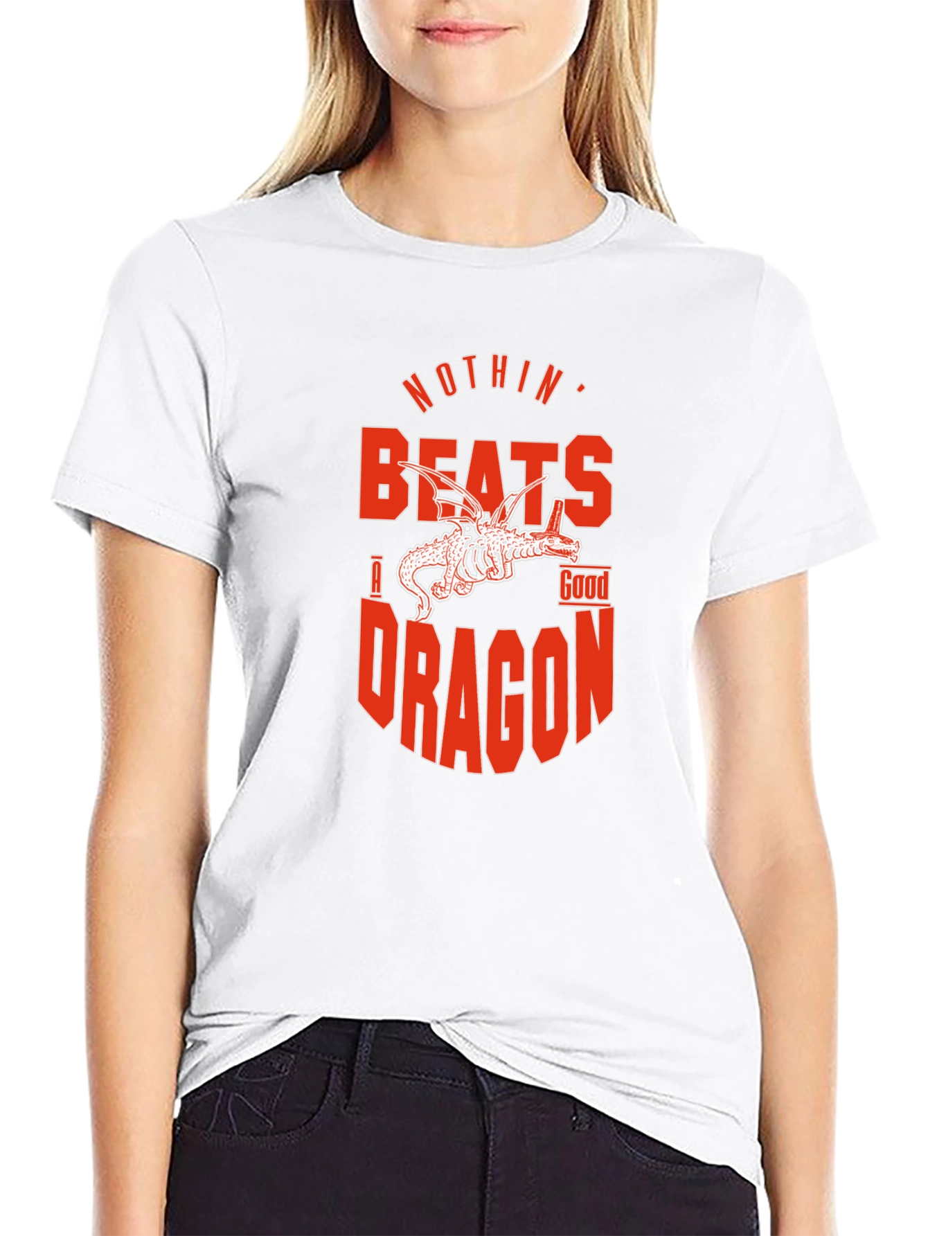 Nothin Beats a Good Dragon T-Shirt - Black