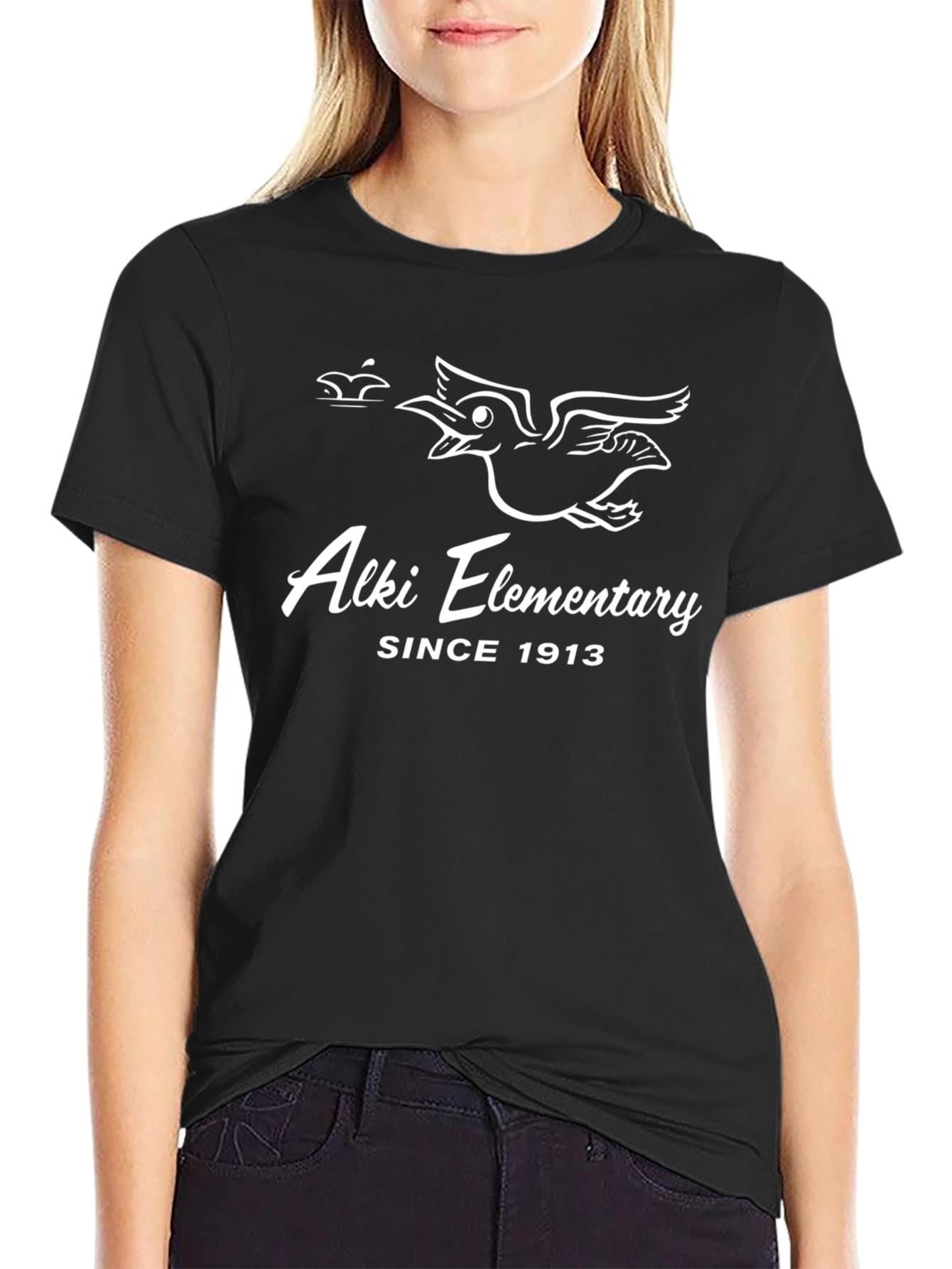 Alki Elementary Since 1913 Black T-Shirt