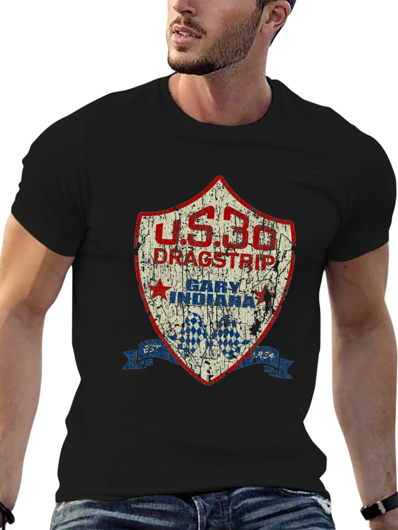 U.S. 30 Dragstrip Gary Indiana Graphic Tee