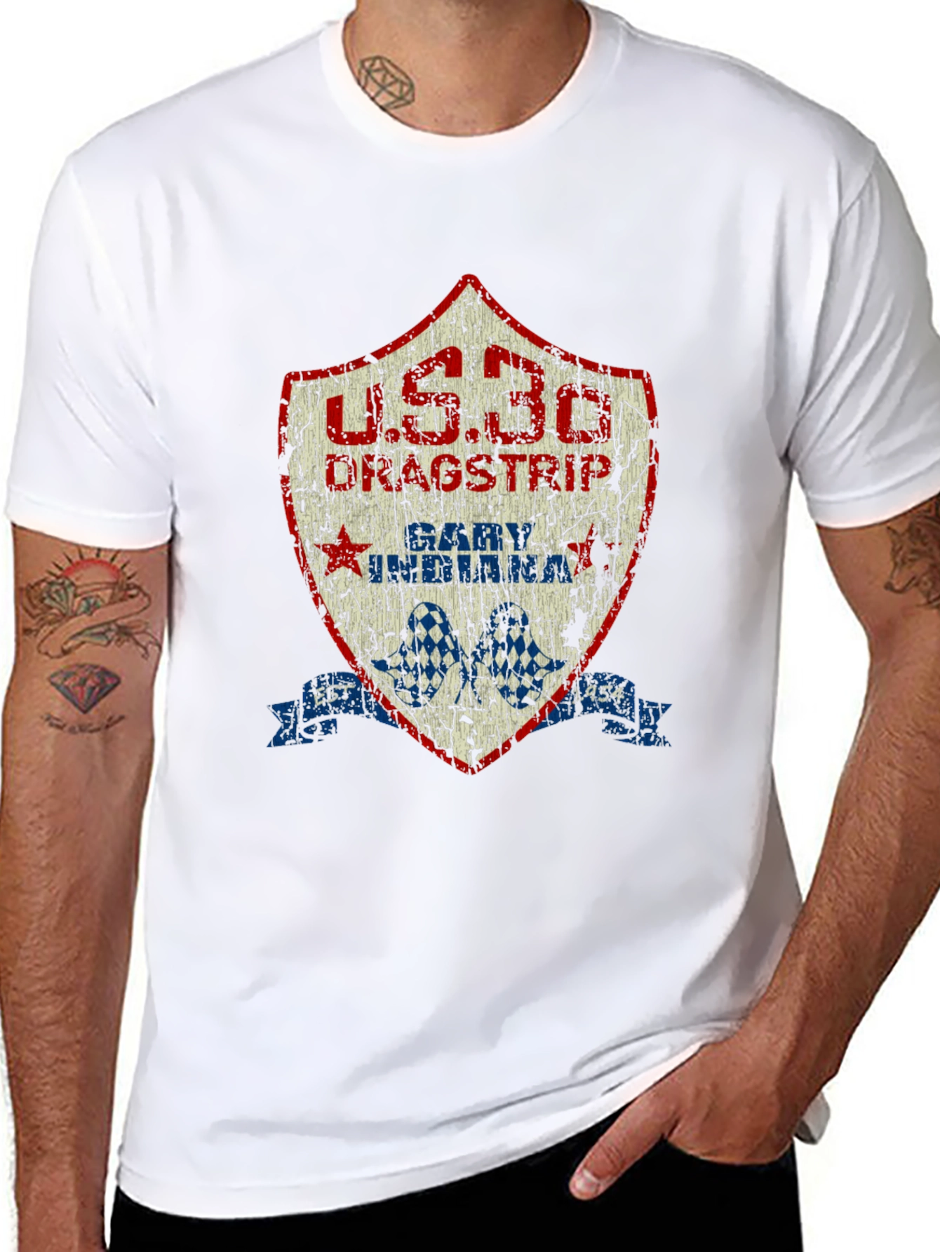 U.S. 30 Dragstrip Gary Indiana Graphic Tee
