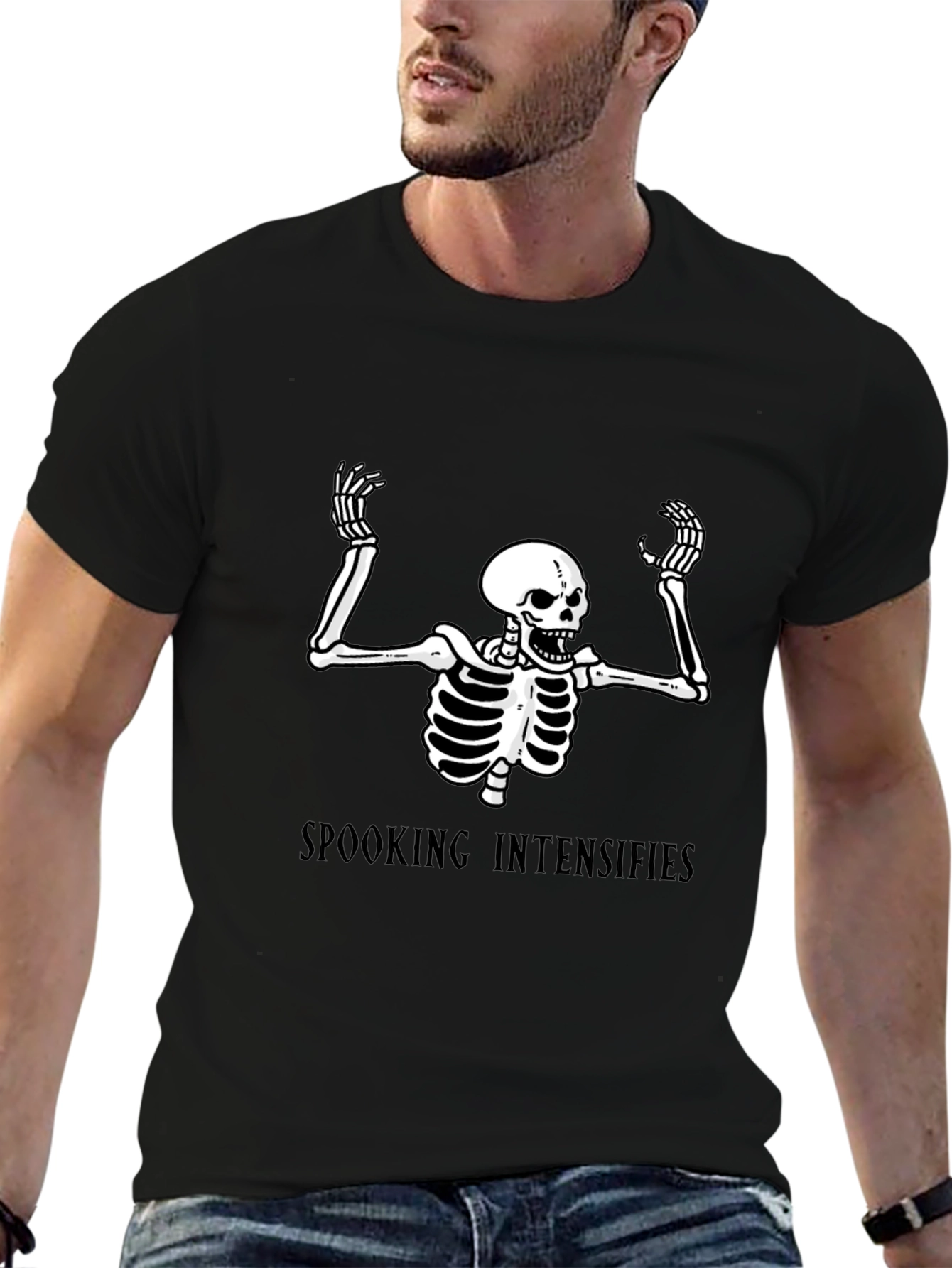 Spooking Intensifies Black Graphic Tee