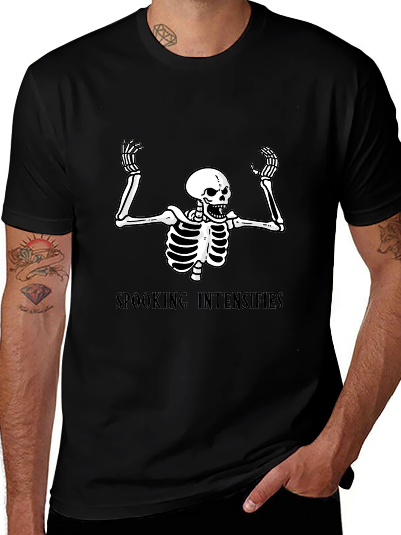 Spooking Intensifies Black Graphic Tee
