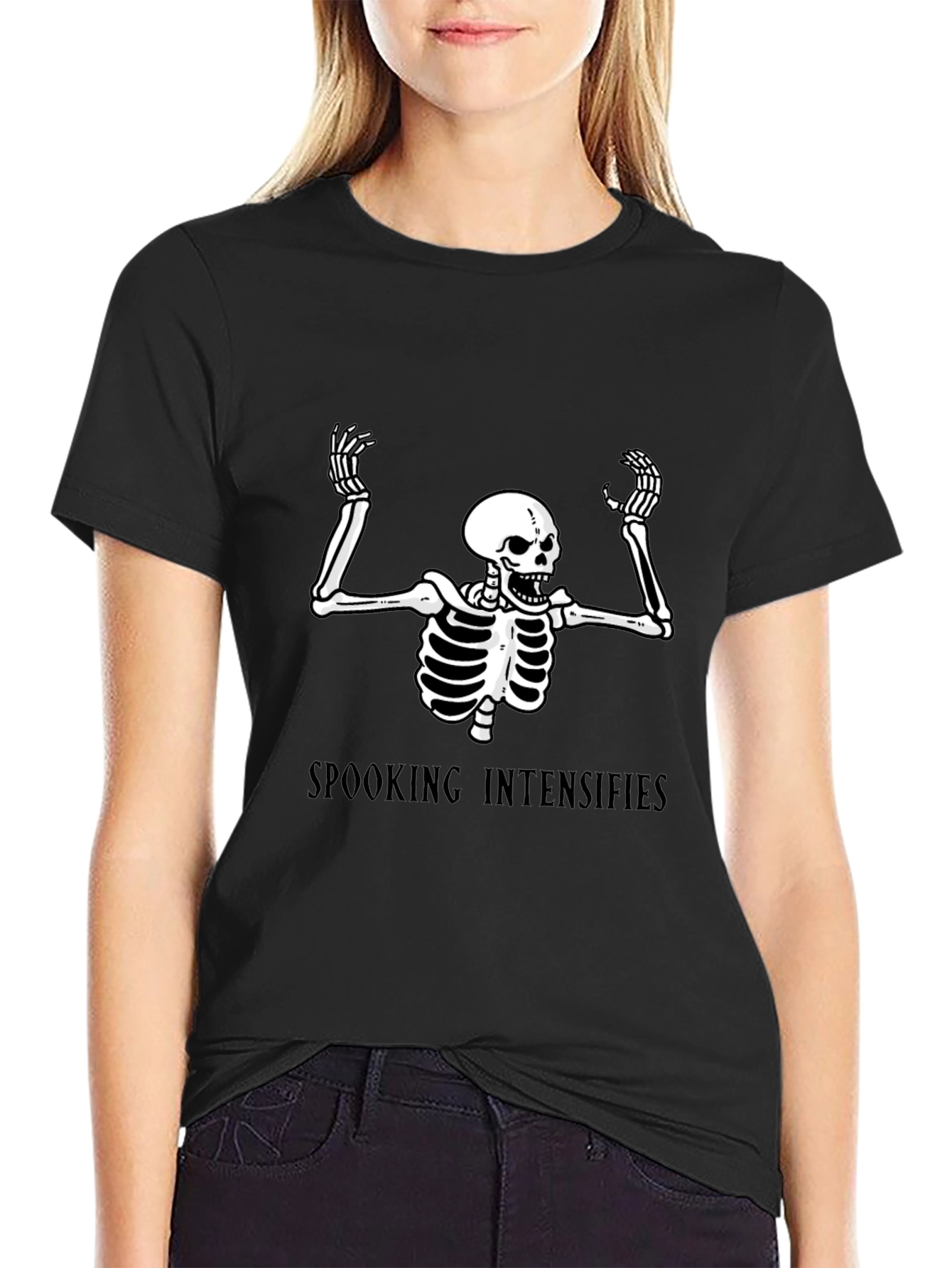 Spooking Intensifies Black Graphic Tee