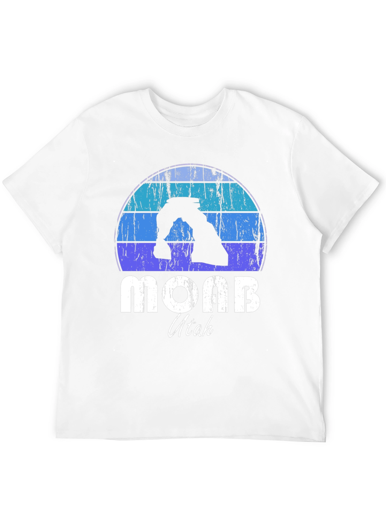 Moab Utah Retro Style Black T-Shirt