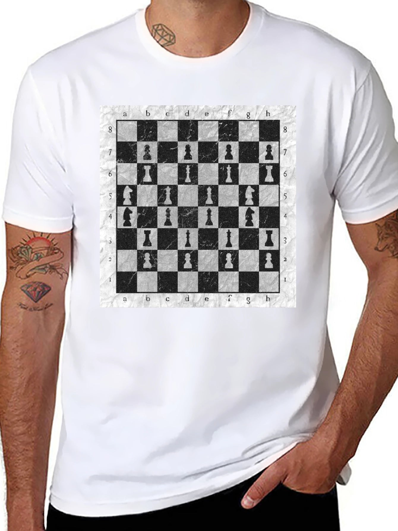 Chessboard Pattern T-Shirt | Stylish Unisex Tee