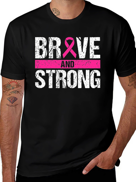 Brave and Strong Breast Cancer Awareness Tee