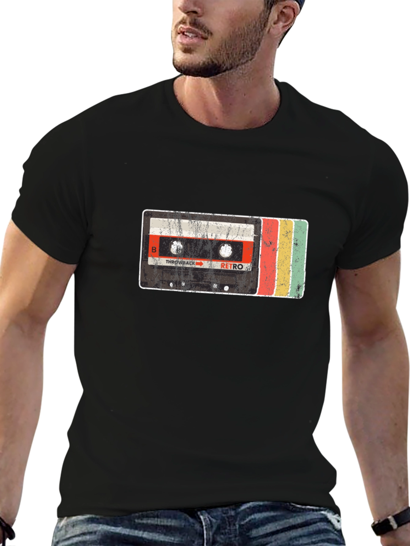 Retro Cassette Tape Graphic Tee - Throwback Style