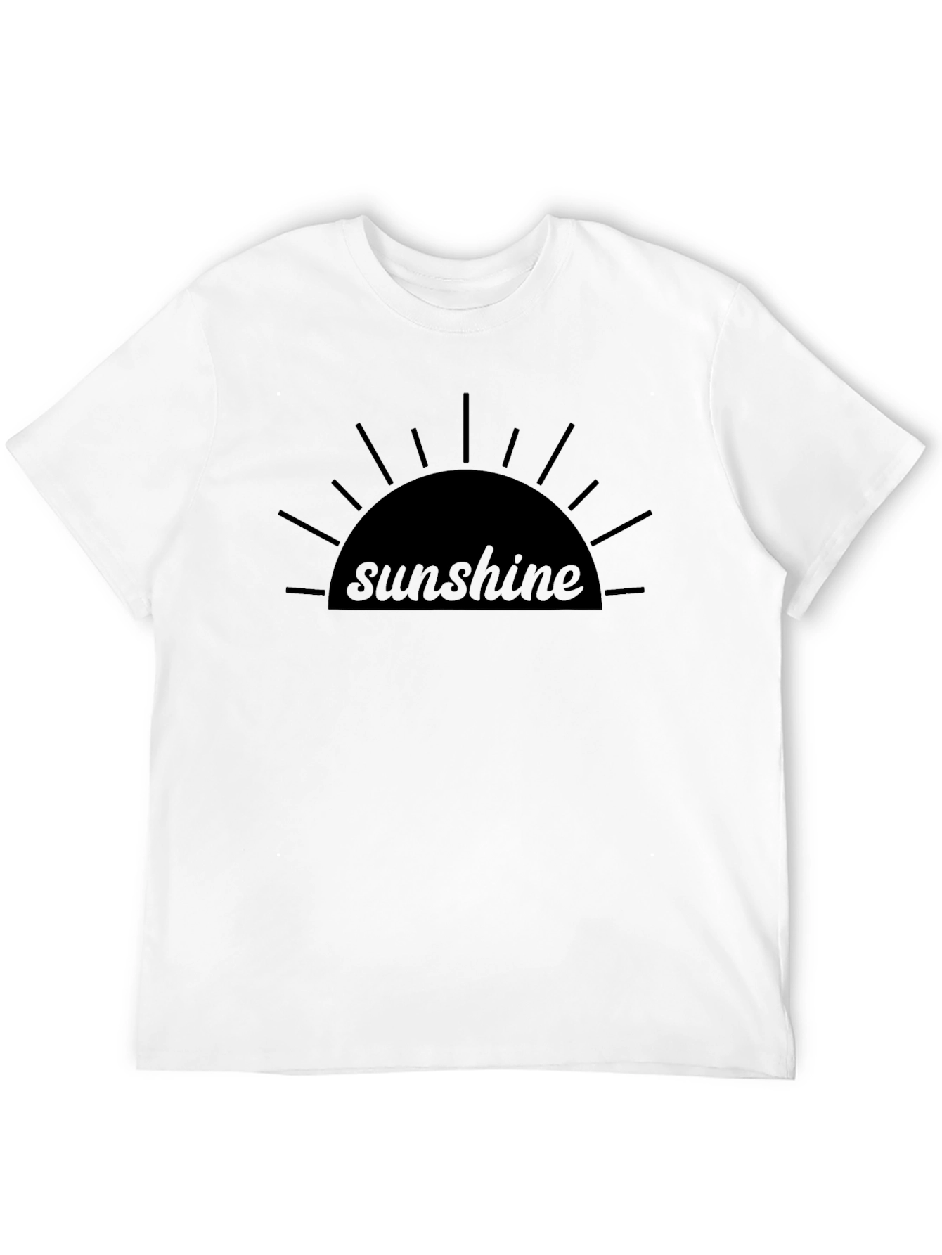 Sunshine Graphic Tee - Black Cotton Comfort Fit