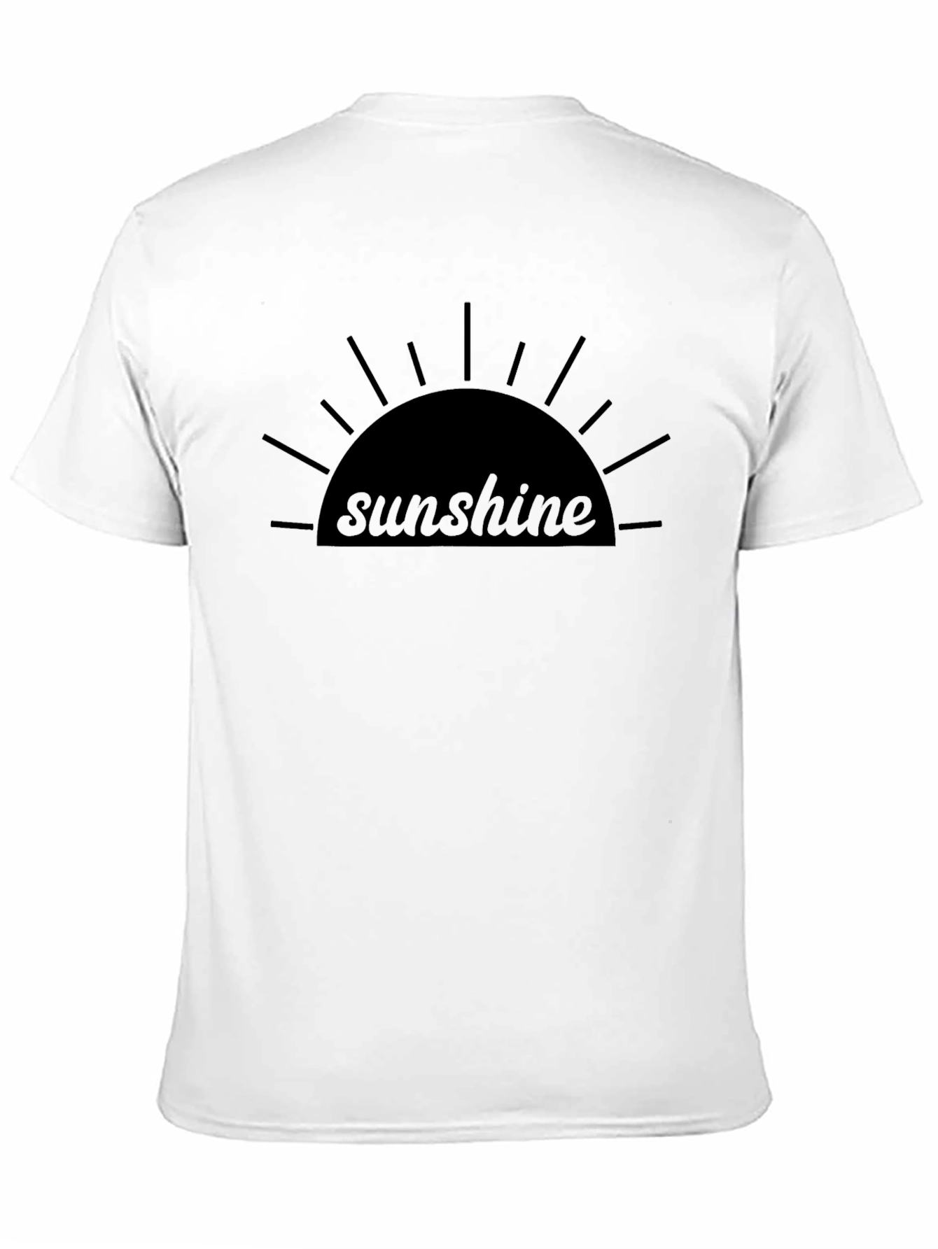 Sunshine Graphic Tee - Black Cotton Comfort Fit