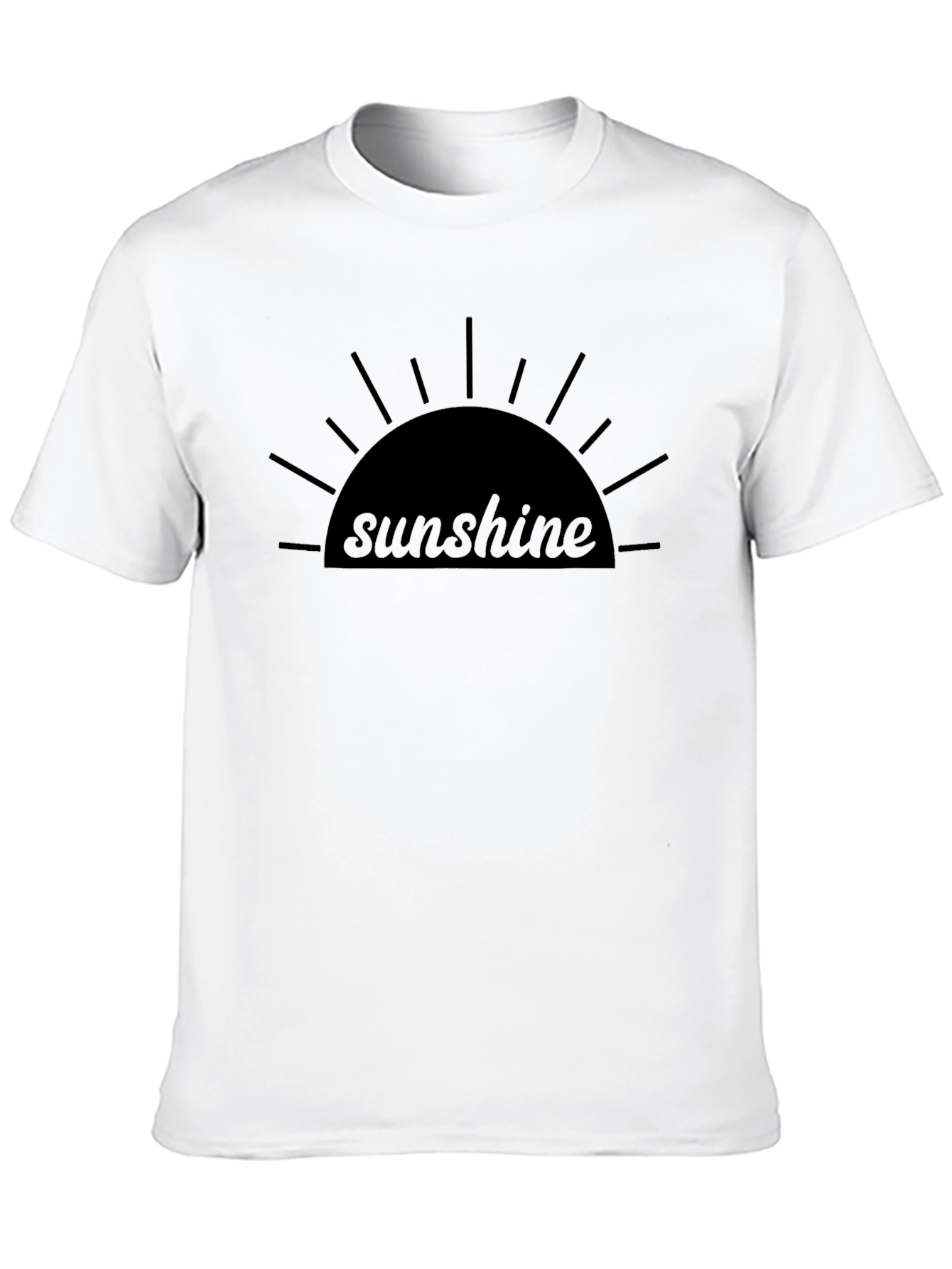 Sunshine Graphic Tee - Black Cotton Comfort Fit