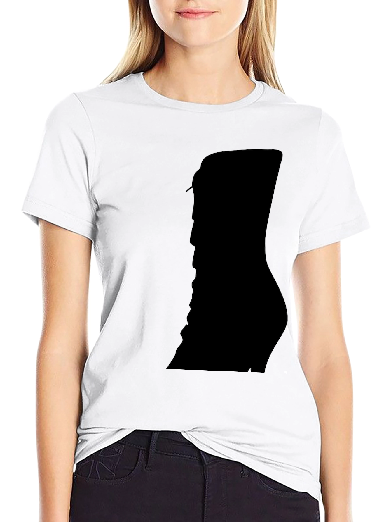 Silhouette Print Black T-Shirt