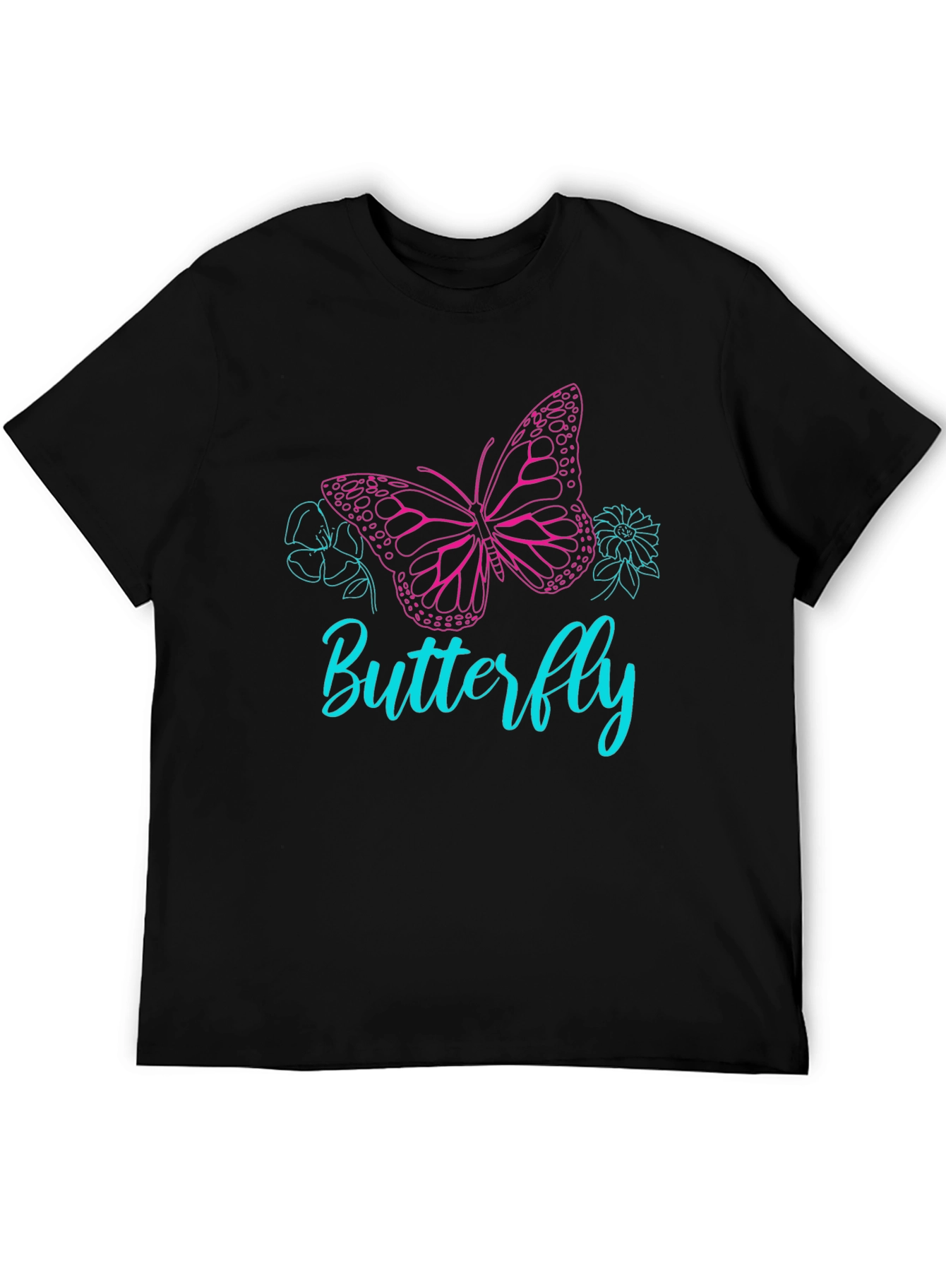 Butterfly Graphic T-Shirt - Stylish Black Tee