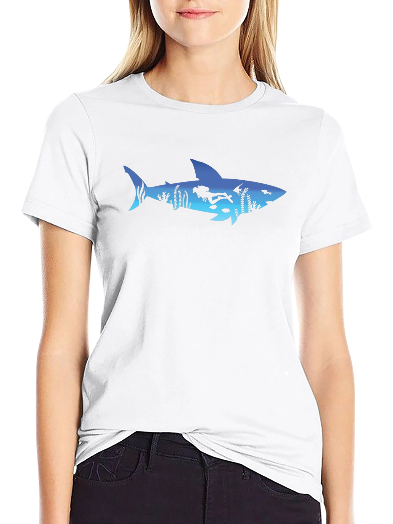 Shark Diver Graphic Tee
