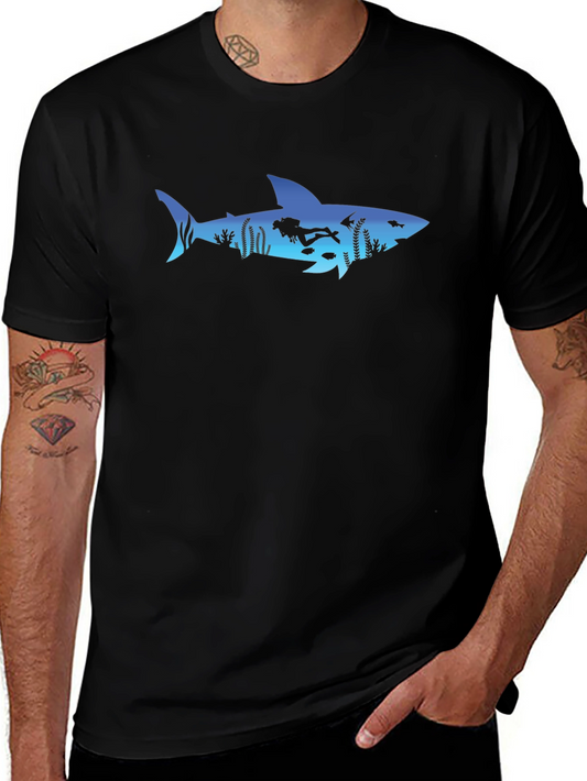 Shark Diver Graphic Tee