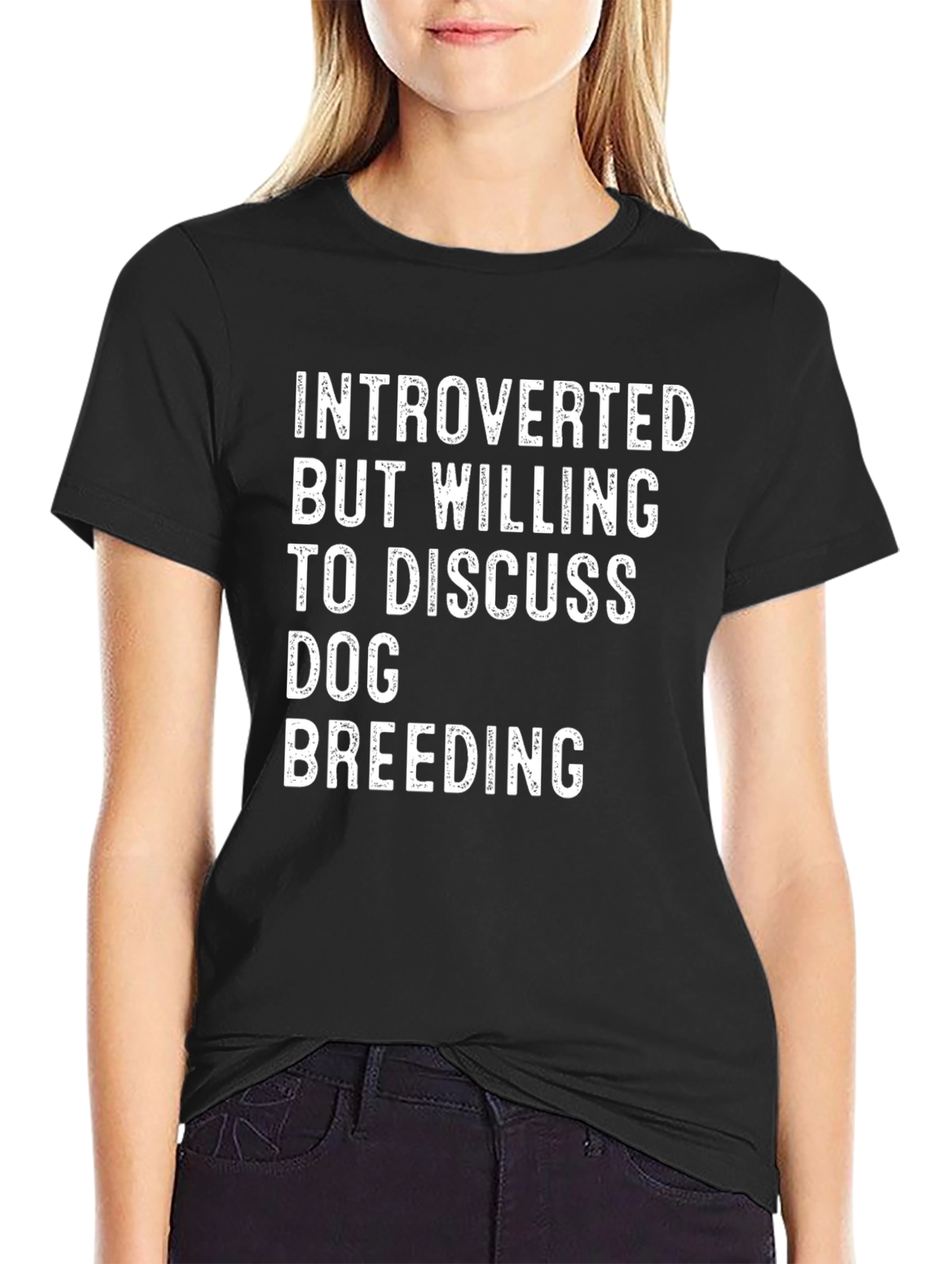 Introverted Dog Breeding Humor T-Shirt