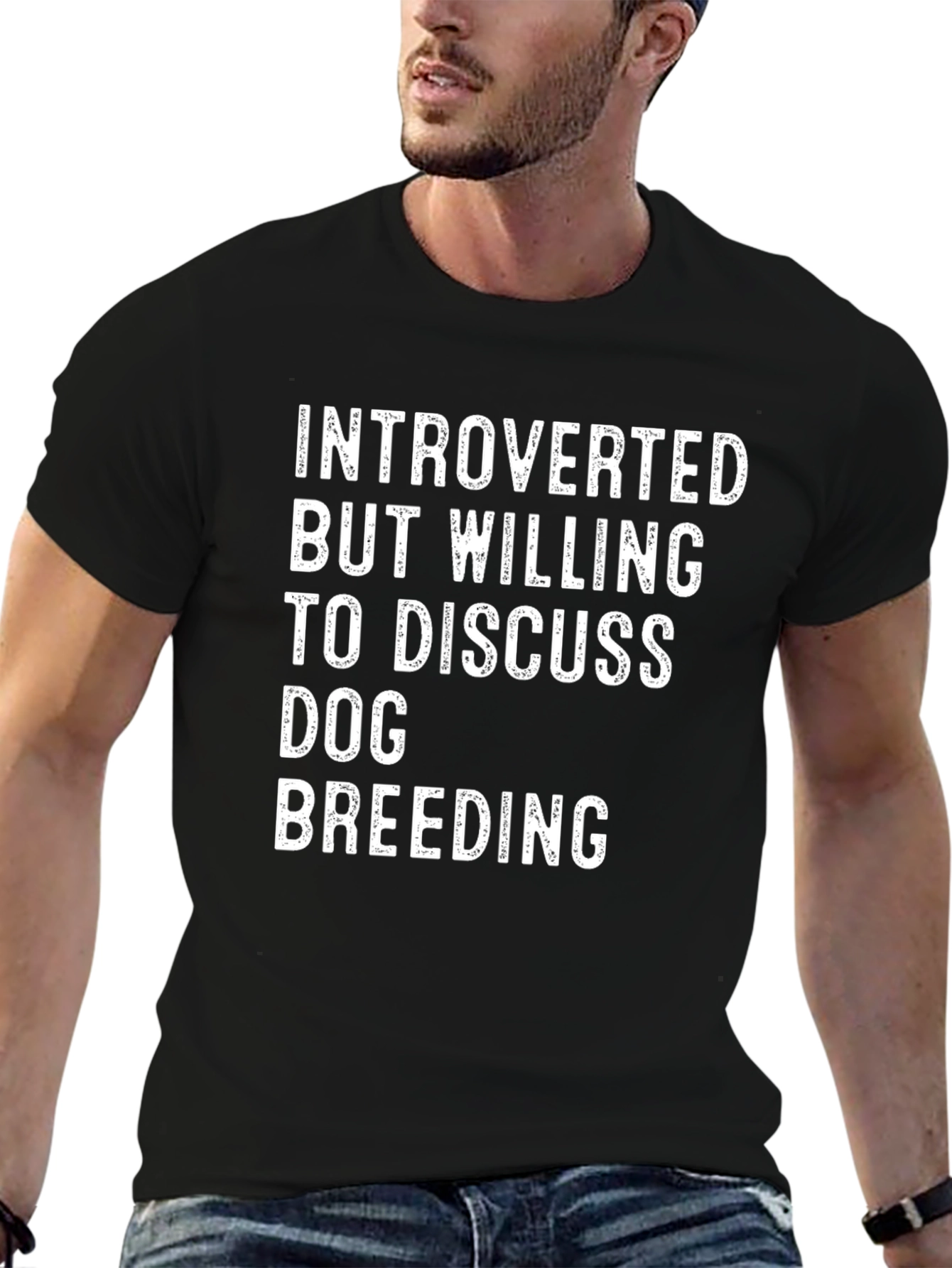 Introverted Dog Breeding Humor T-Shirt