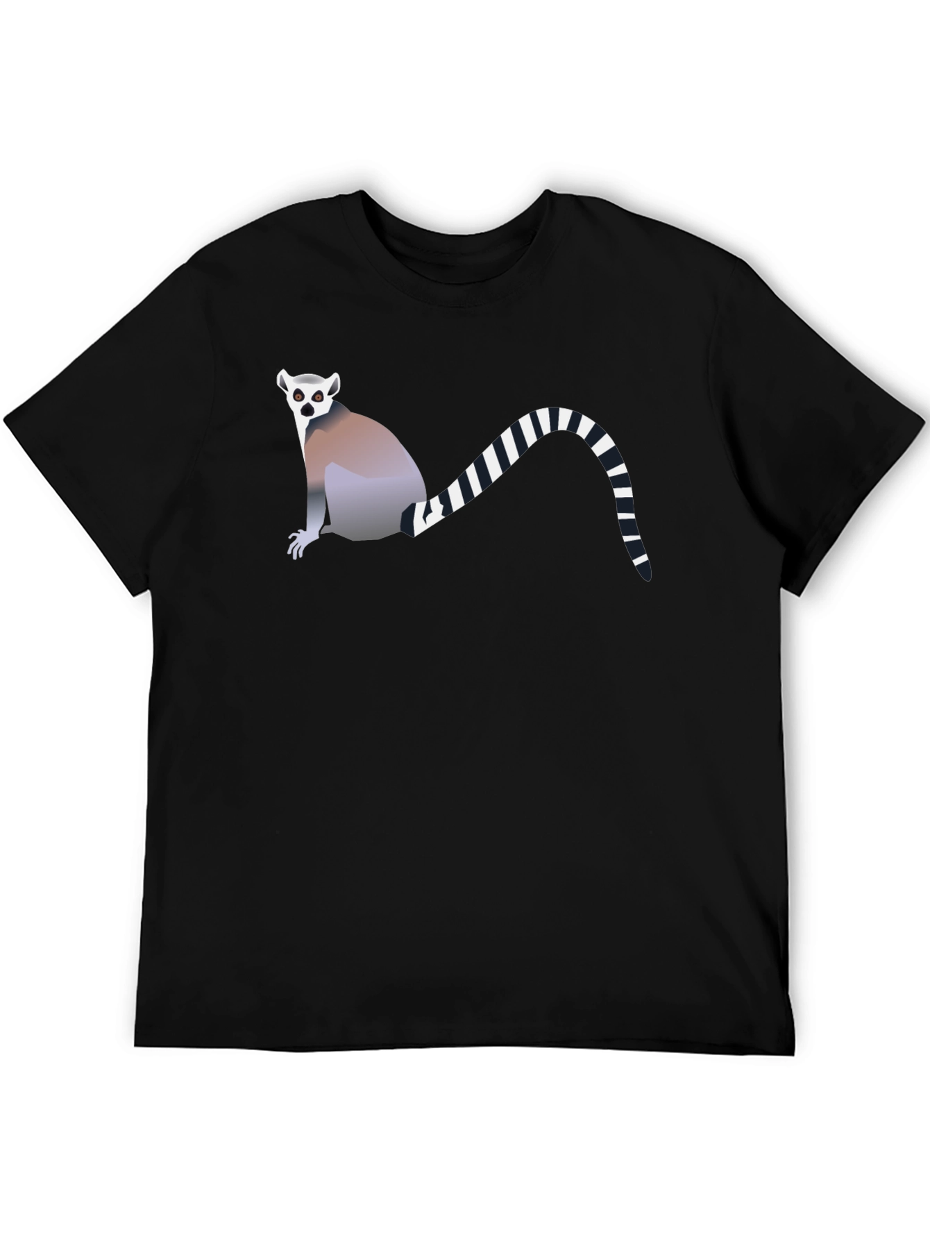 Lemur Graphic Tee - Black Cotton T-Shirt
