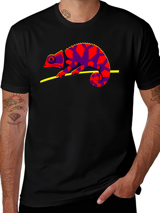 Chameleon Graphic T-Shirt - Cool Lizard Design