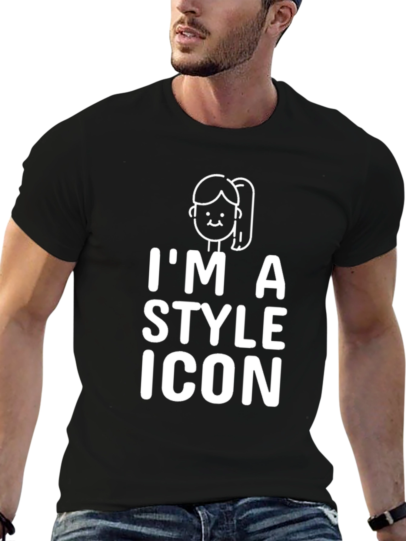 Style Icon Graphic Tee - Unisex Black T-Shirt