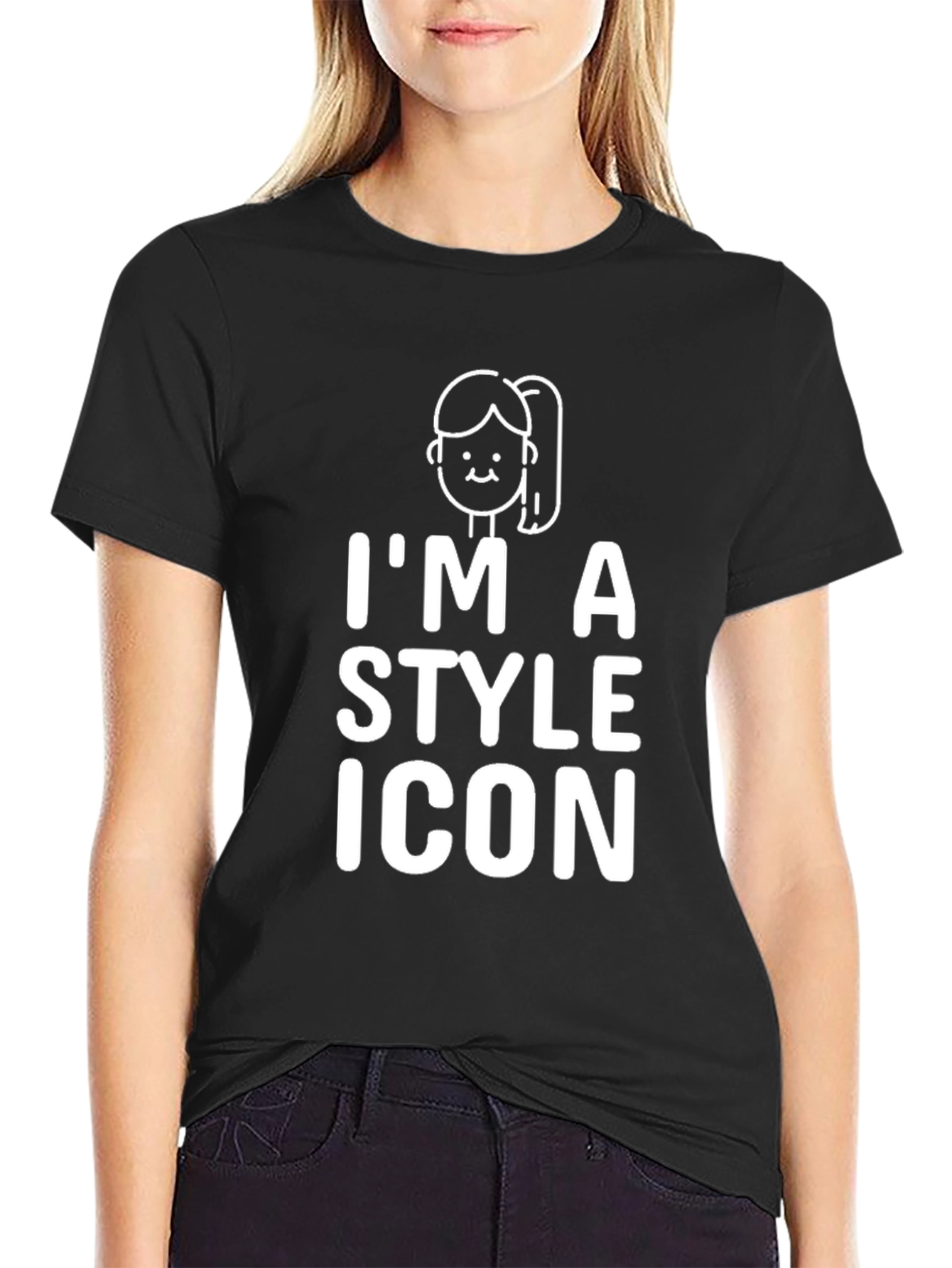 Style Icon Graphic Tee - Unisex Black T-Shirt