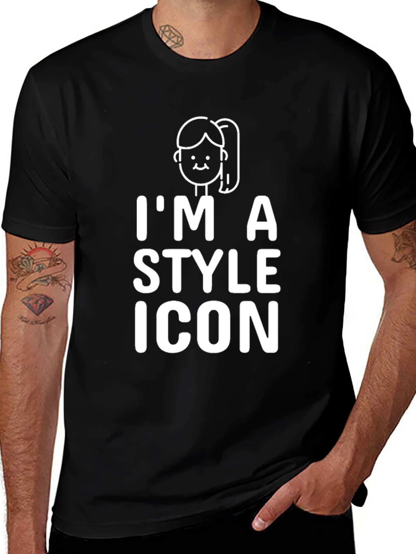 Style Icon Graphic Tee - Unisex Black T-Shirt