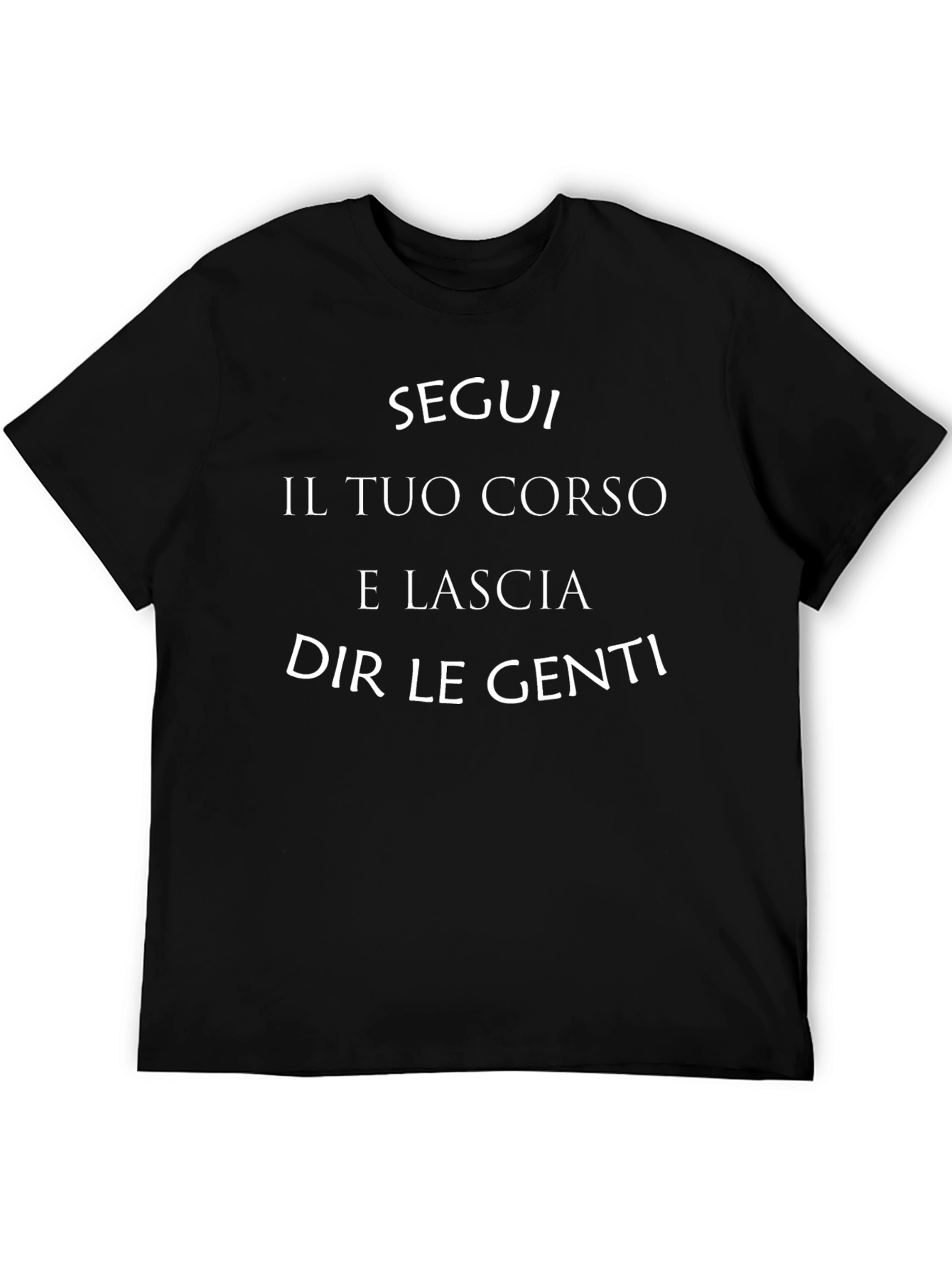 Mens Black T-Shirt - Italian Motto