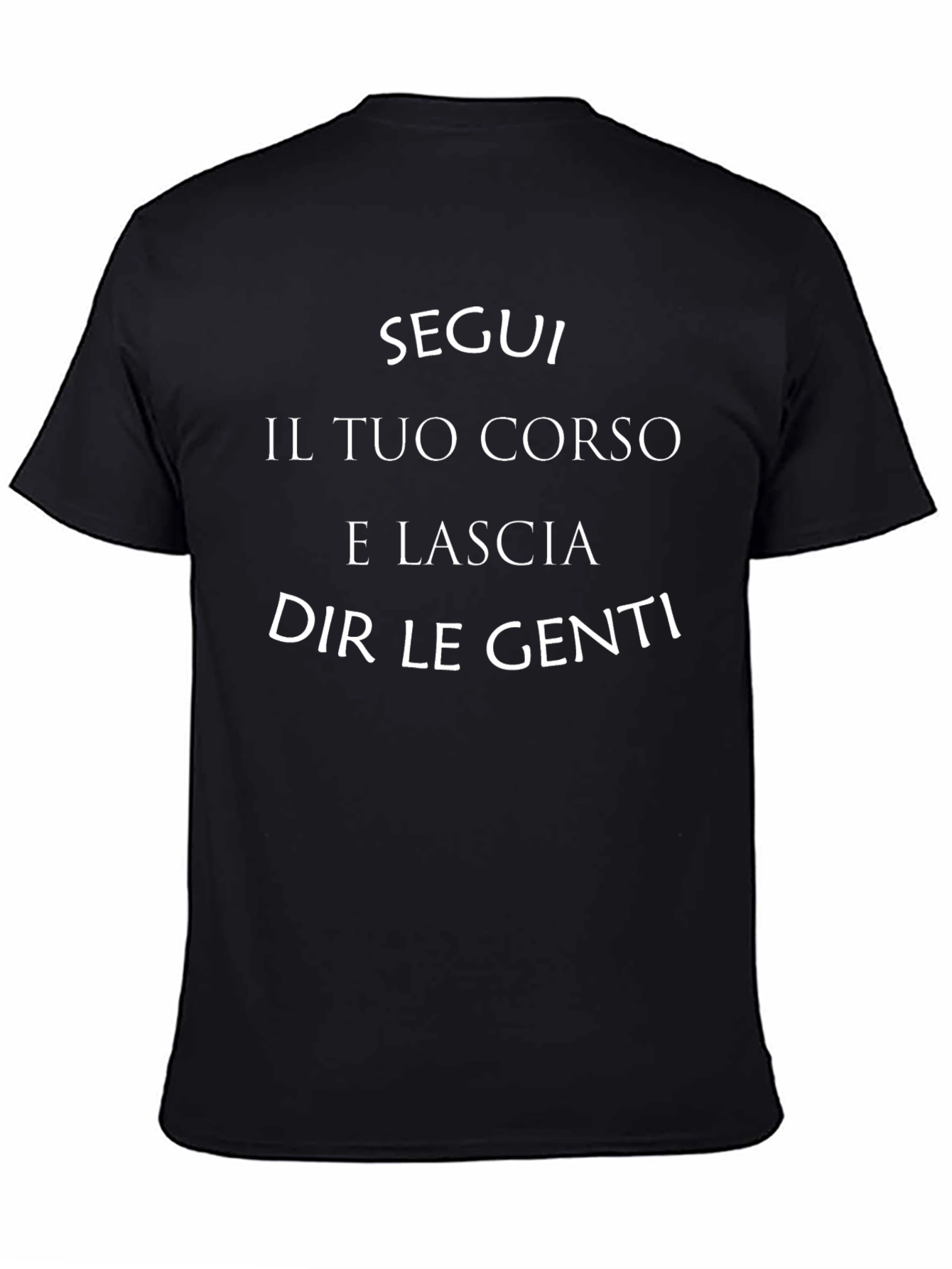Mens Black T-Shirt - Italian Motto