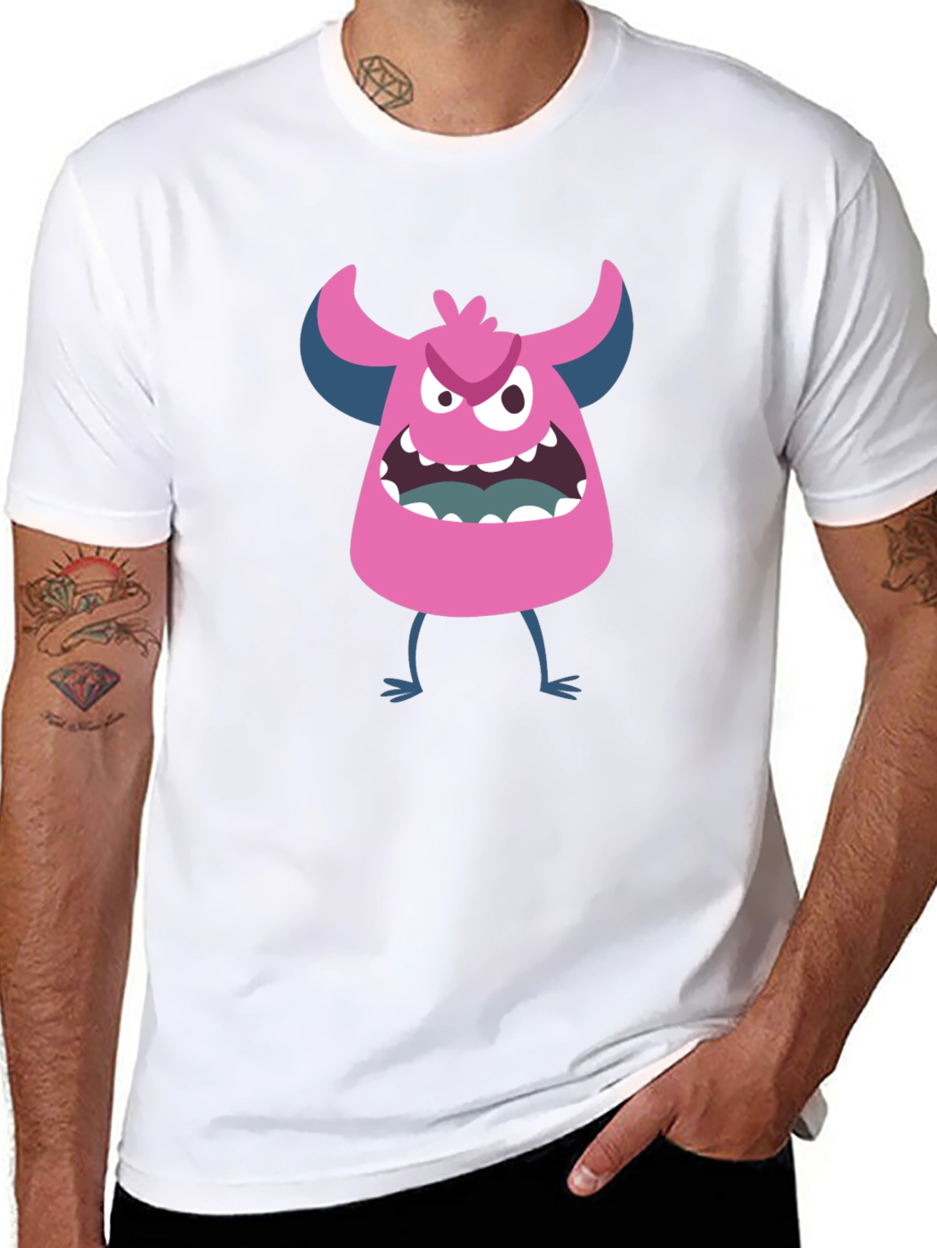 Monster Graphic T-Shirt - Black