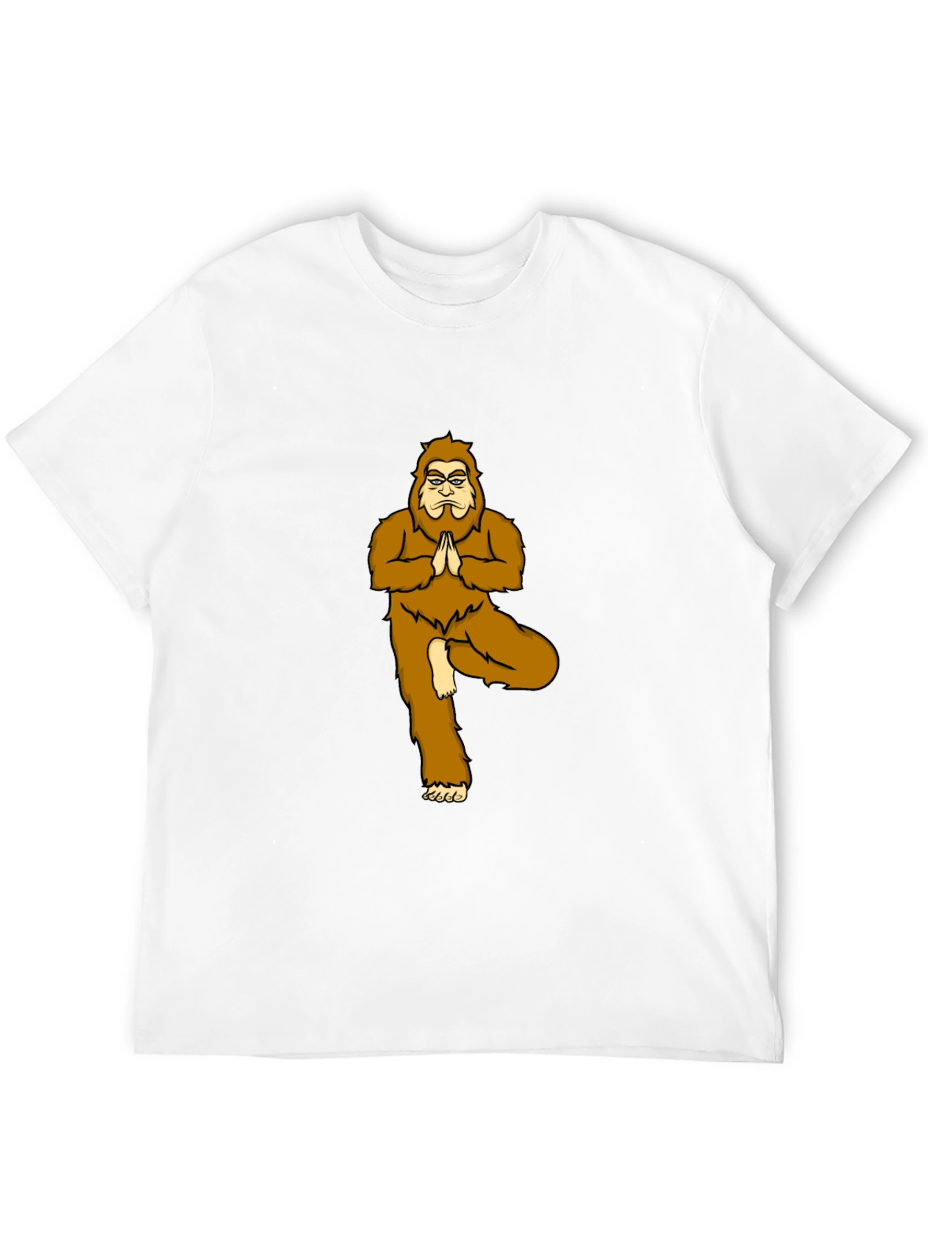 Yoga Bigfoot Black T-Shirt - Novelty Tee