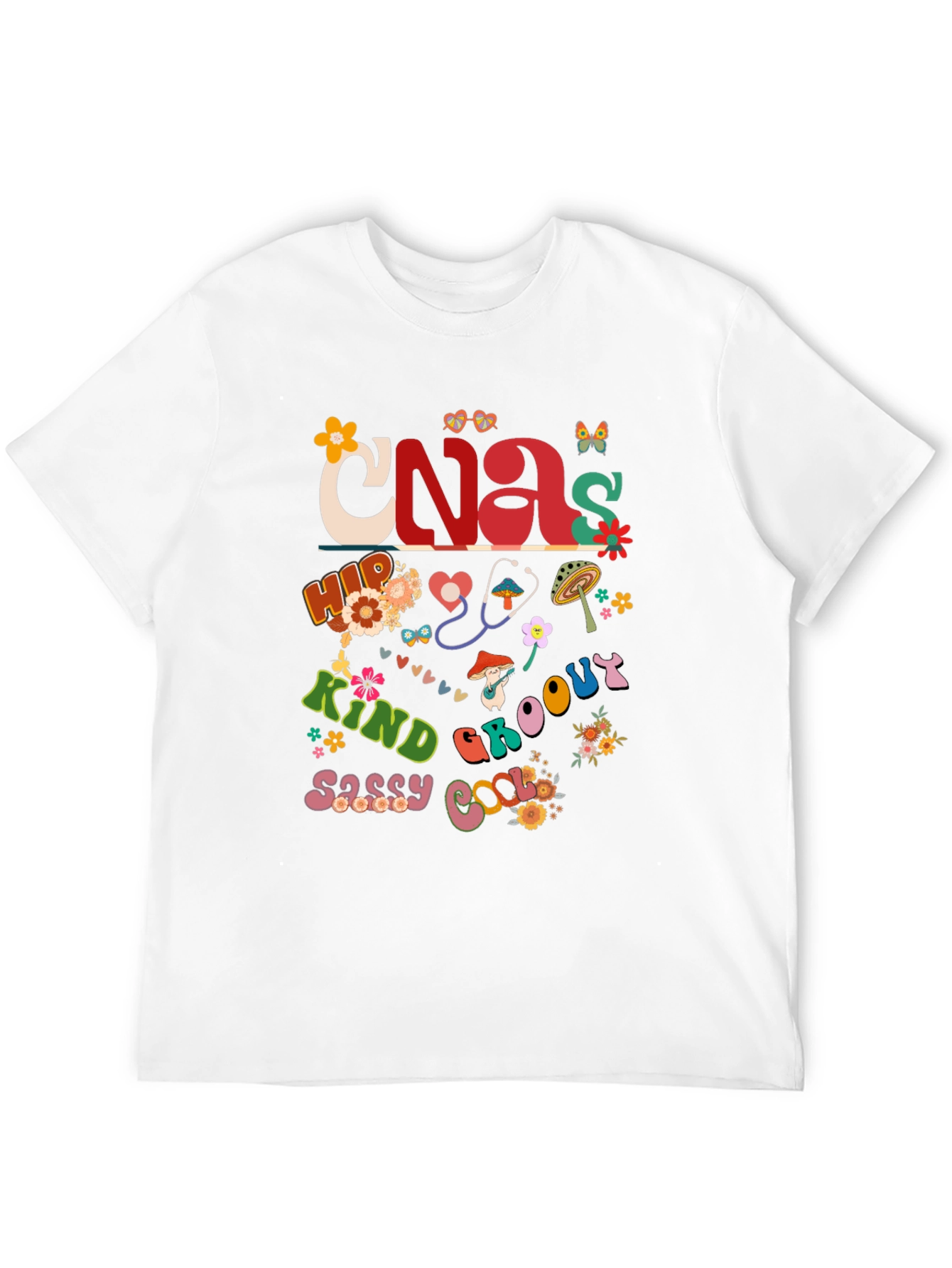 Retro CNA T-Shirt - Groovy Nurse Assistant Apparel