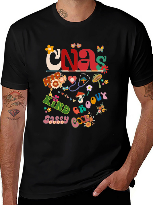 Retro CNA T-Shirt - Groovy Nurse Assistant Apparel