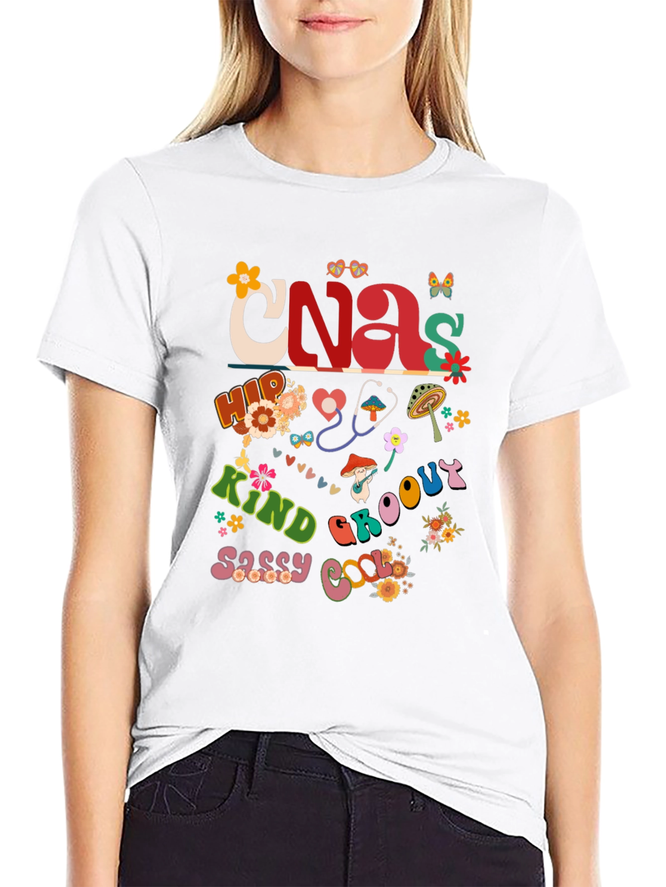 Retro CNA T-Shirt - Groovy Nurse Assistant Apparel