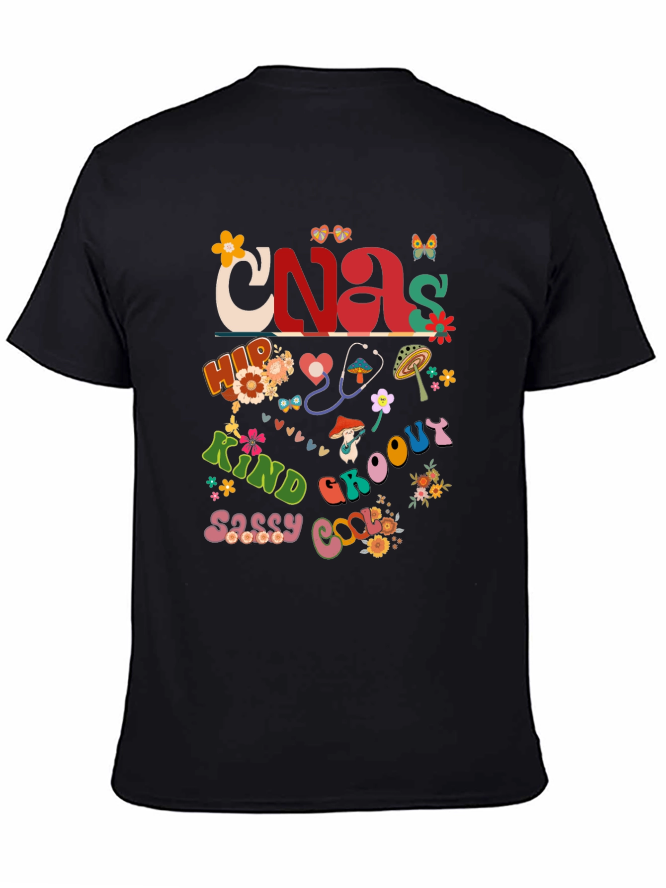 Retro CNA T-Shirt - Groovy Nurse Assistant Apparel