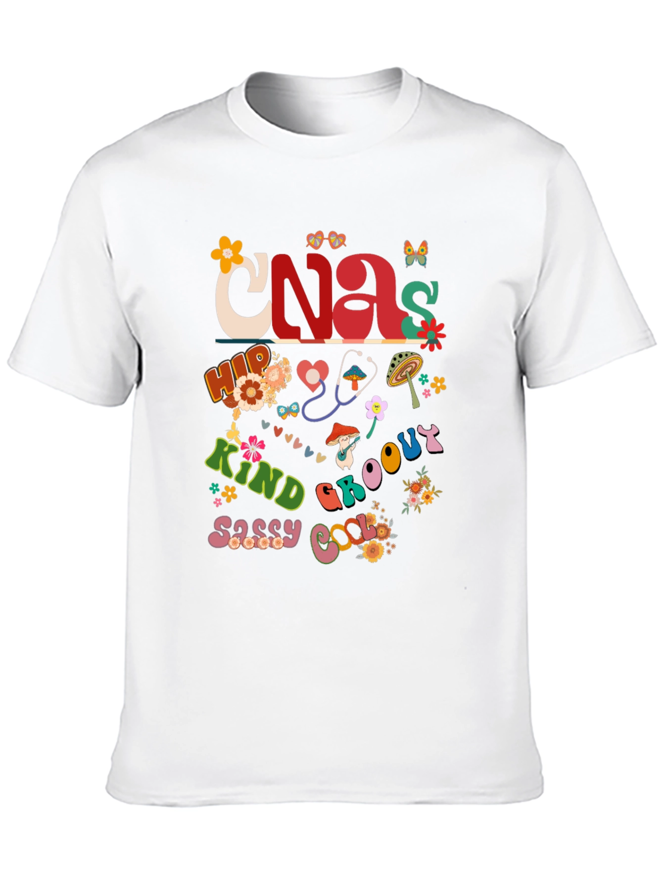 Retro CNA T-Shirt - Groovy Nurse Assistant Apparel