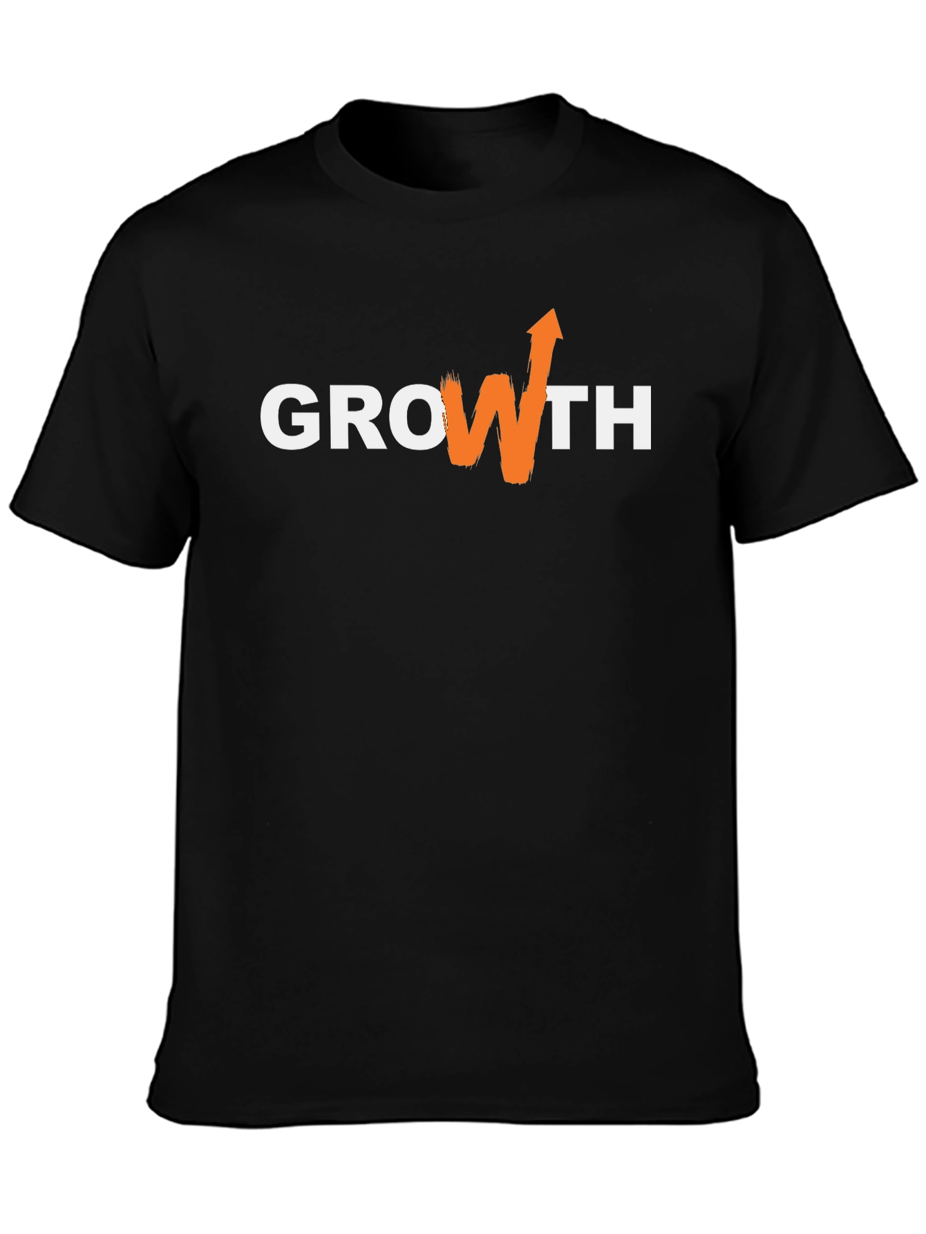 Growth Chart Graphic T-Shirt - Casual Black Tee