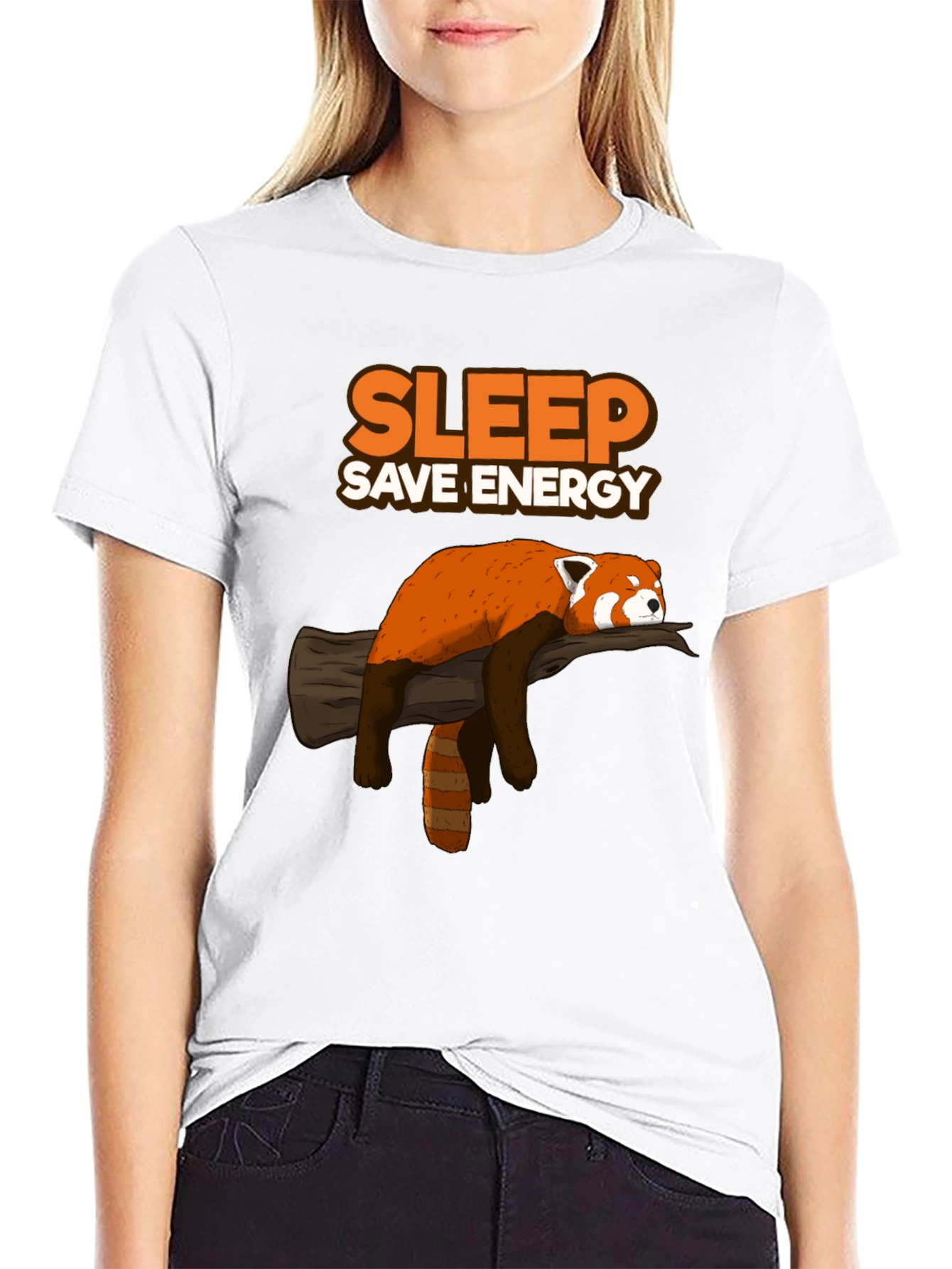 Sleep Save Energy Red Panda T-Shirt
