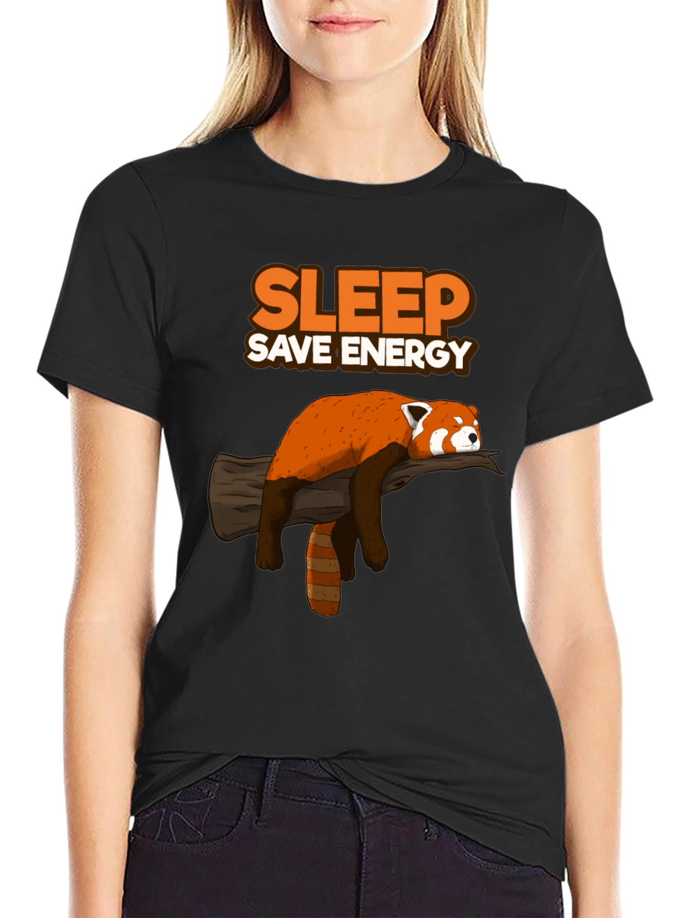 Sleep Save Energy Red Panda T-Shirt