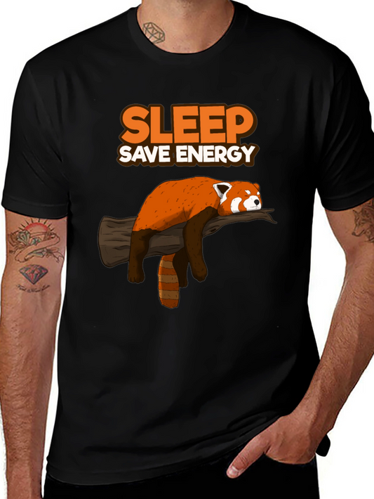 Sleep Save Energy Red Panda T-Shirt