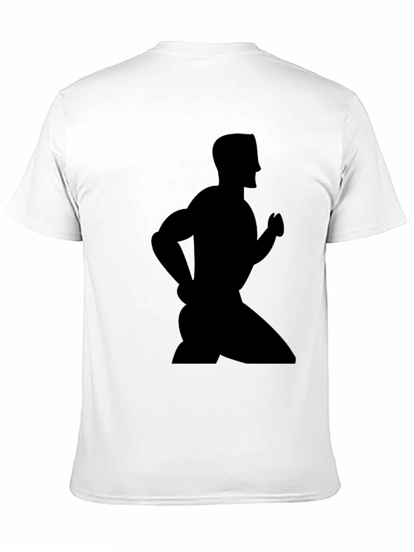 Mens Black T-Shirt - Running Silhouette Graphic Tee