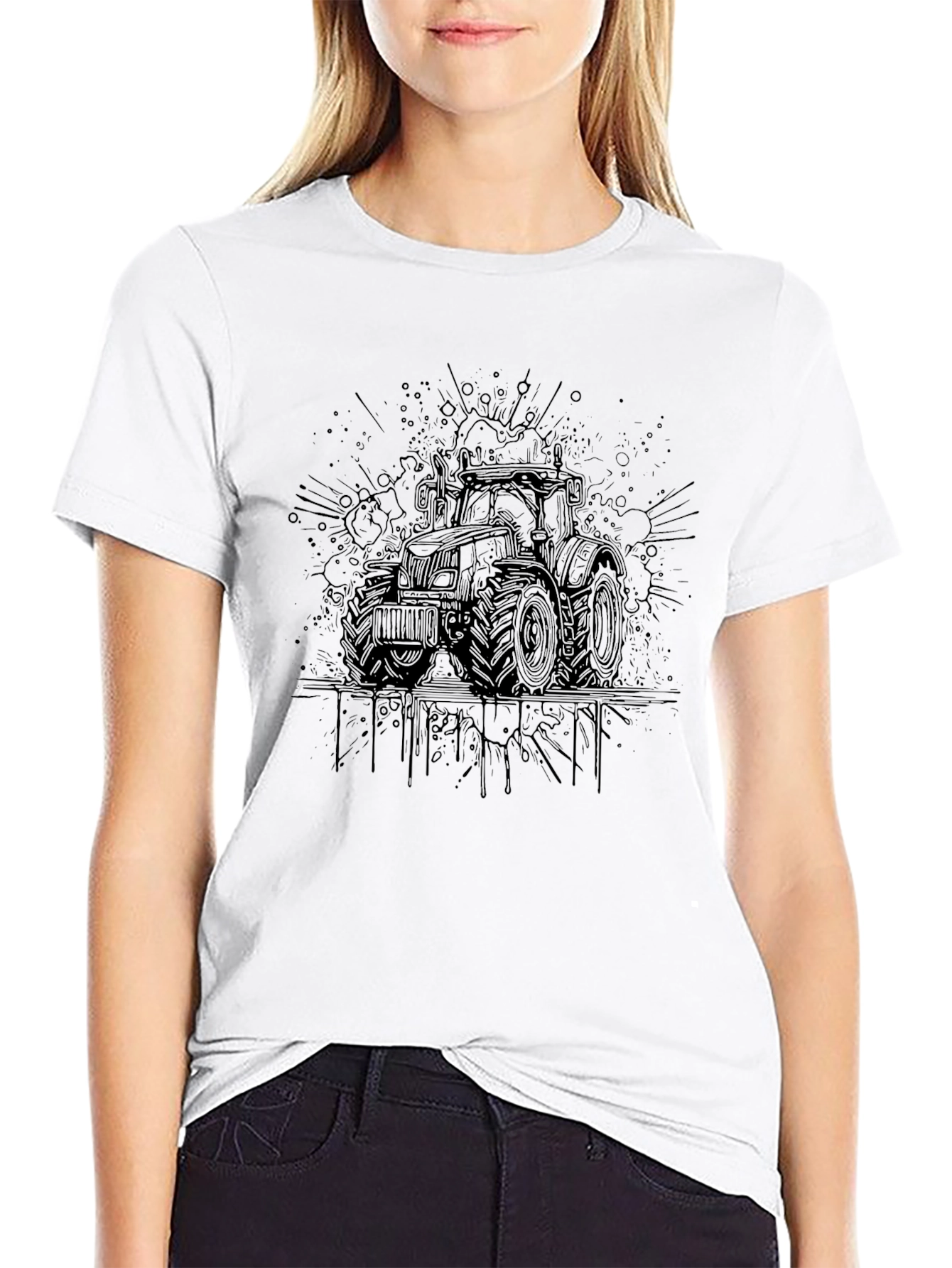 Tractor Graphic Tee - Modern Farm Style