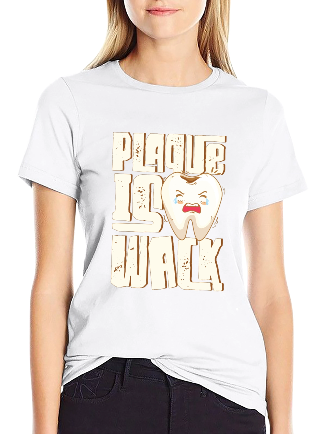 Plaque Is Wack Funny Tooth T-Shirt