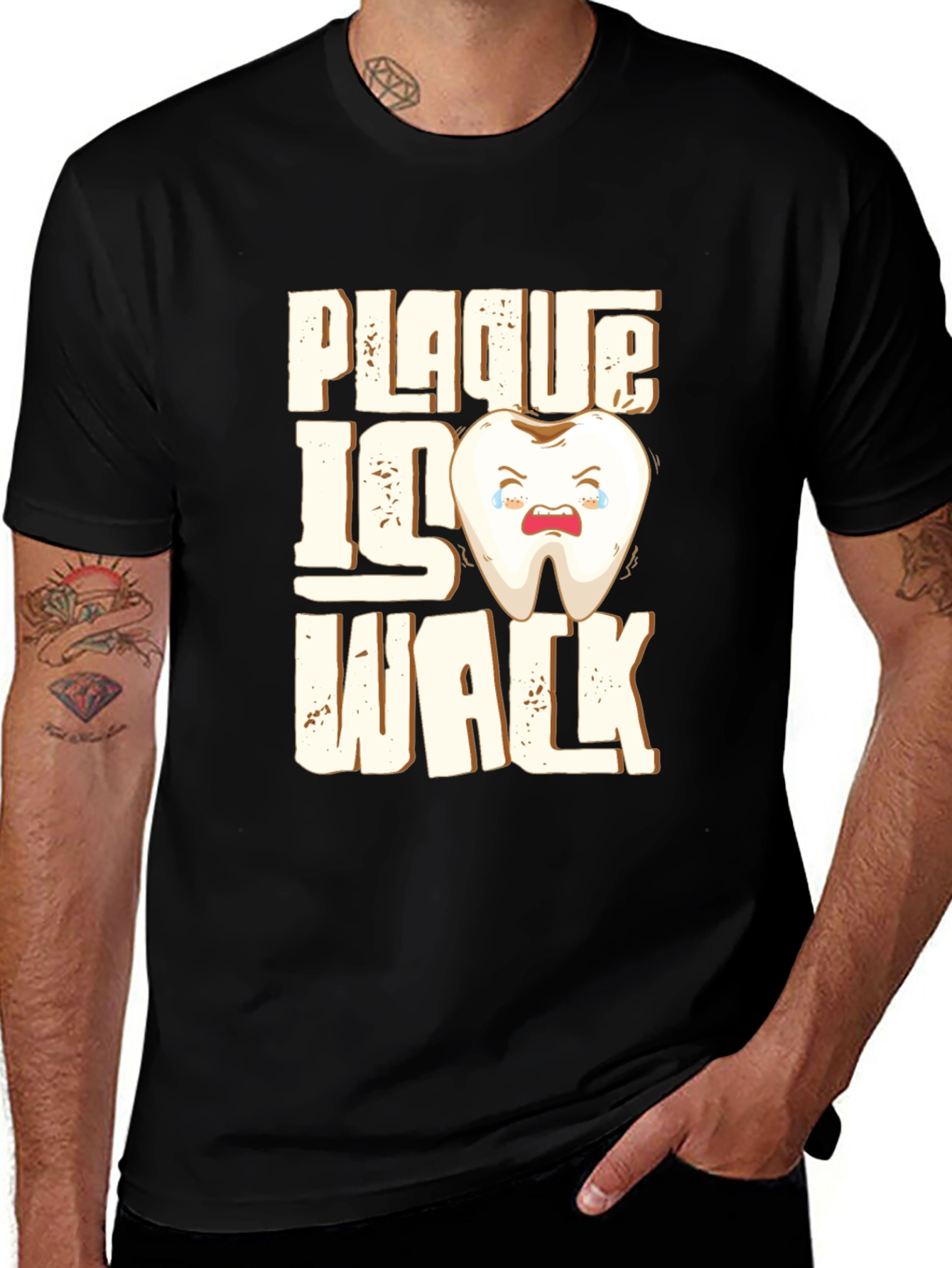 Plaque Is Wack Funny Tooth T-Shirt