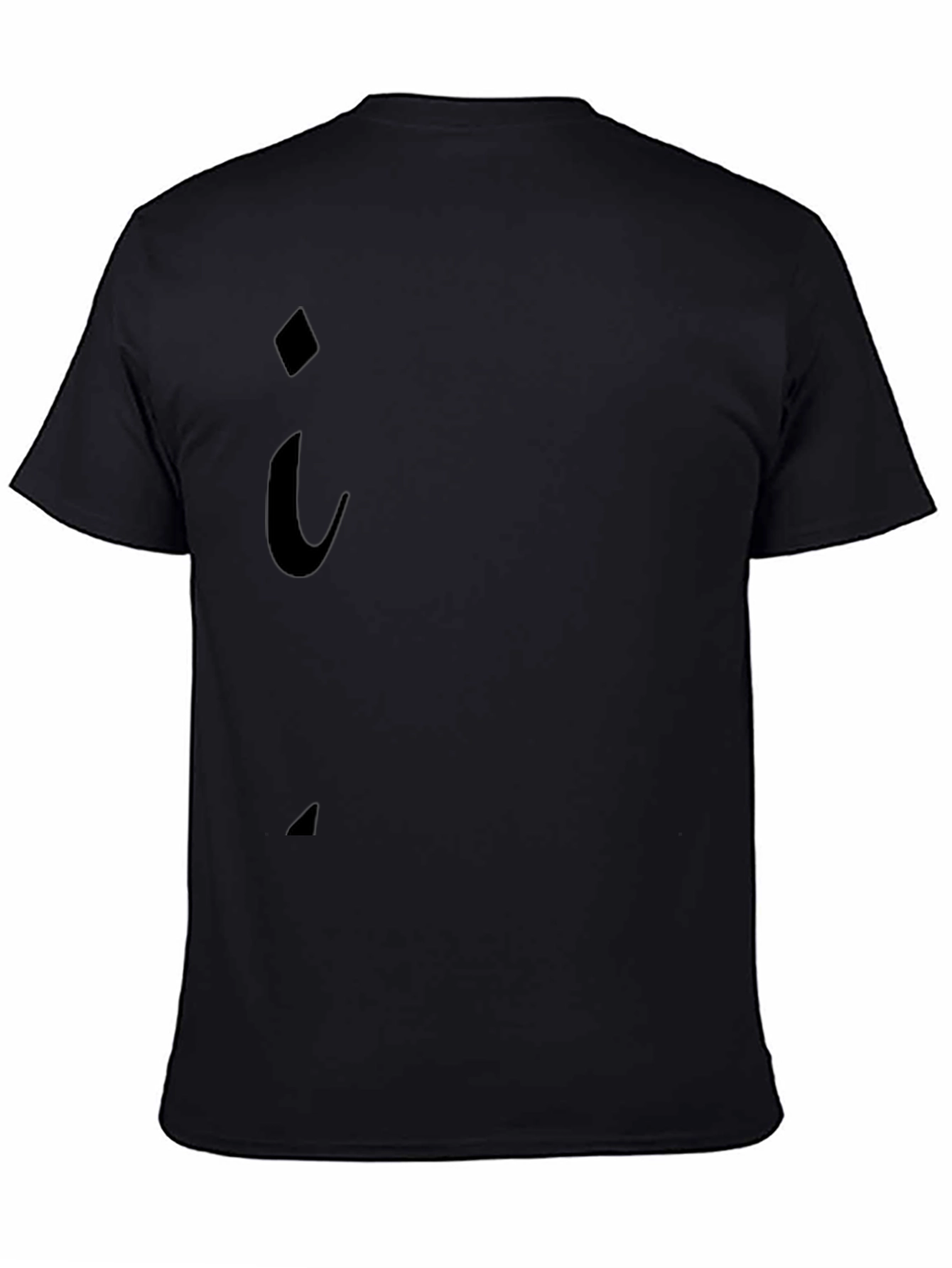 Mens Black Stylish Letter I T-Shirt Casual Wear