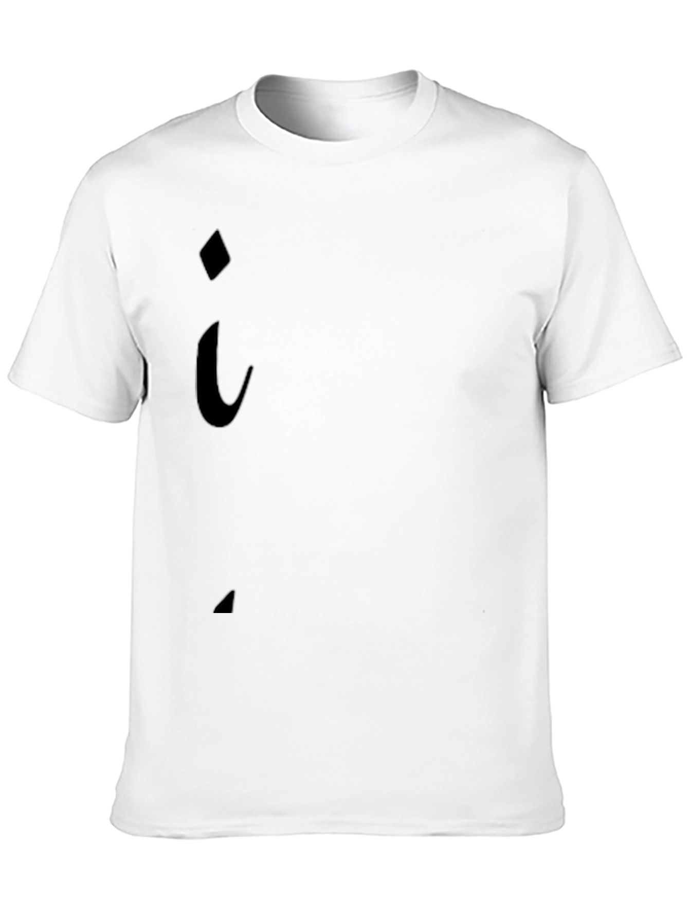 Mens Black Stylish Letter I T-Shirt Casual Wear