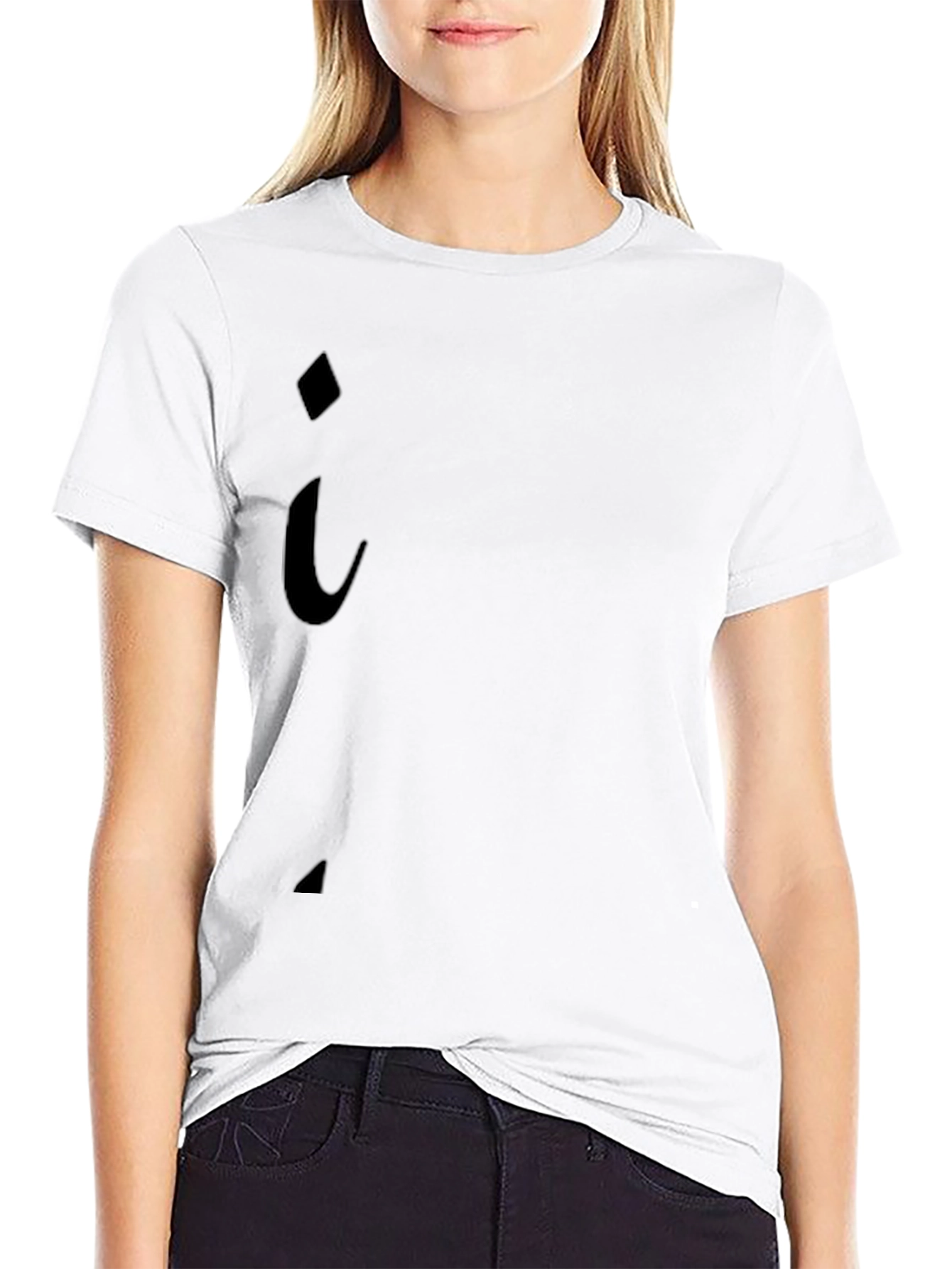Mens Black Stylish Letter I T-Shirt Casual Wear