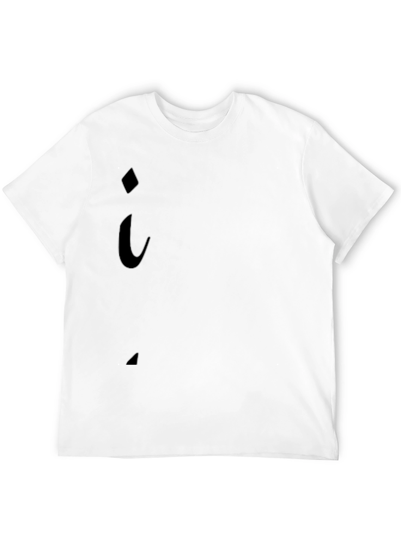 Mens Black Stylish Letter I T-Shirt Casual Wear