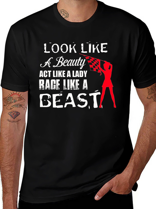 Race Like A Beast T-Shirt - Motorsport Tee